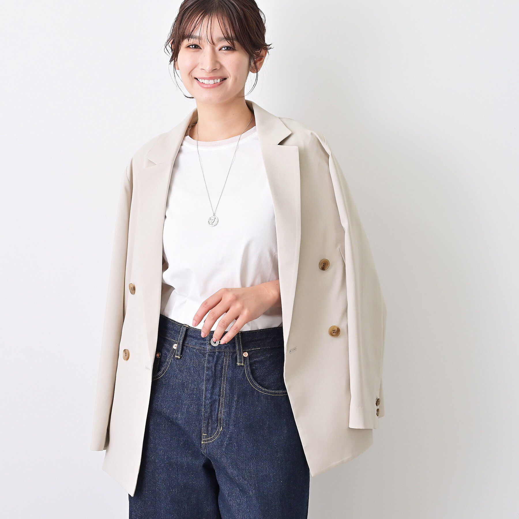 Dessin「【セットアップ可/洗える】ダブルストレッチジャケット」|テーラードジャケット|