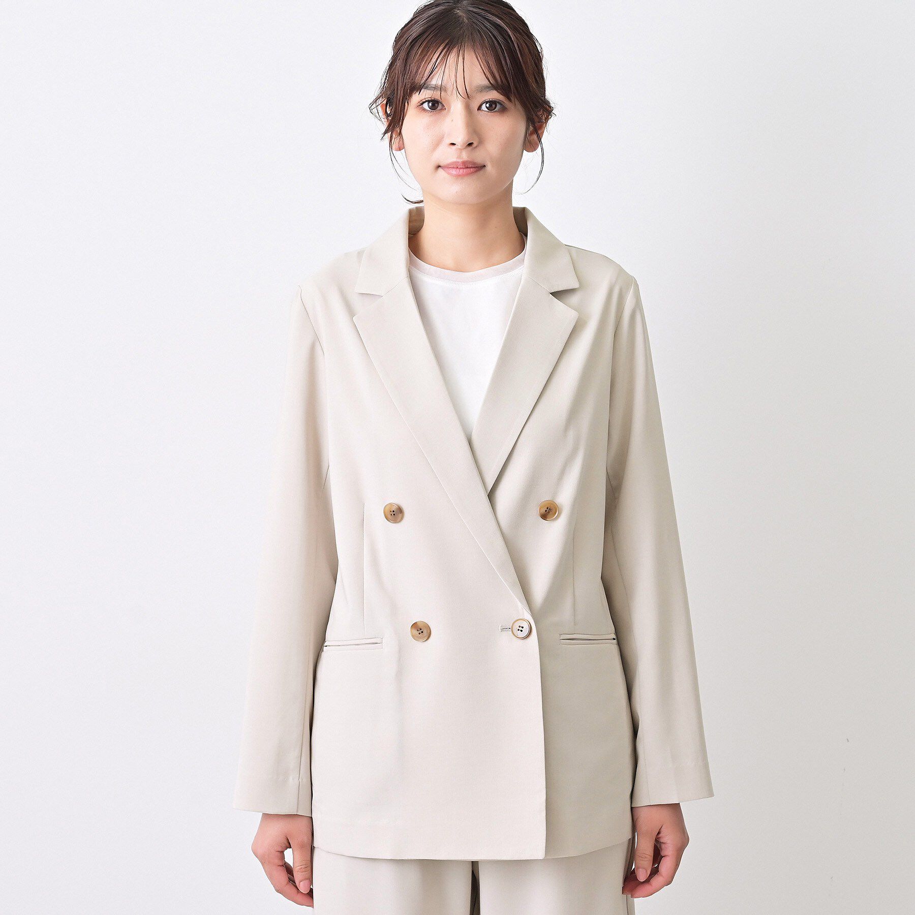 Dessin「【セットアップ可/洗える】ダブルストレッチジャケット」|テーラードジャケット|