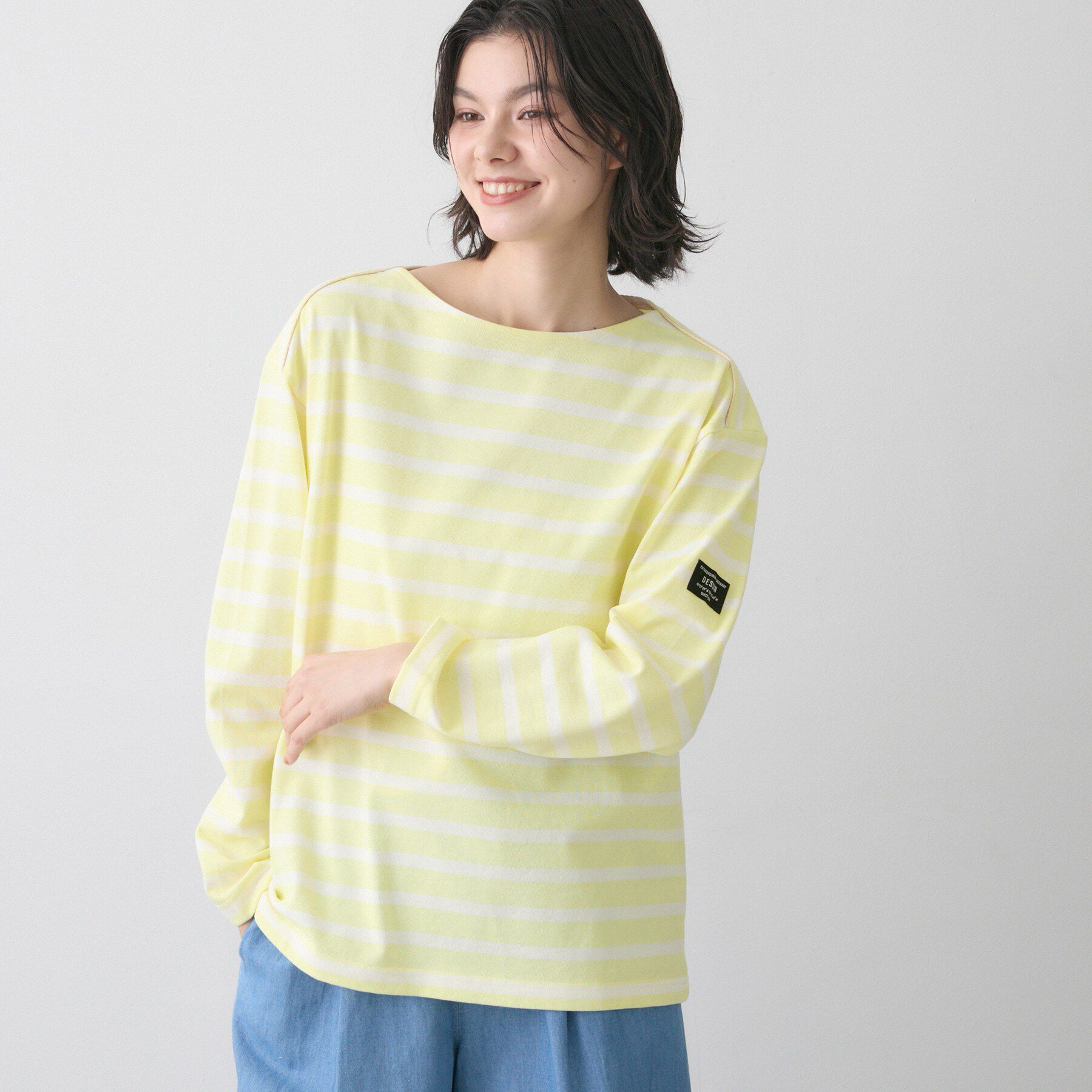 Dessin「【洗える】クルーネックボーダーカットソー」|Tシャツ・カットソー|