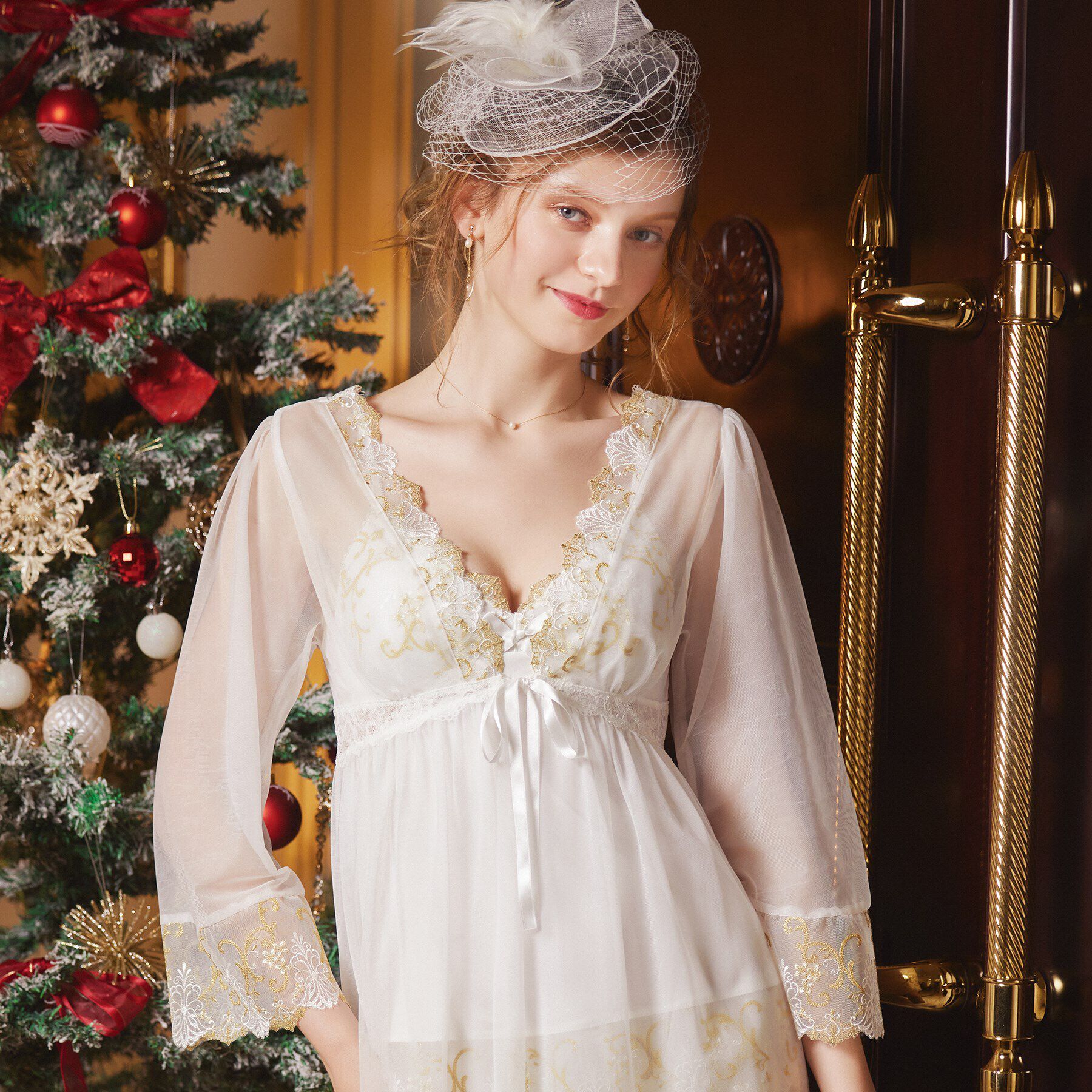 Risa Magli「シュトレン カーディガン」|インナー|ホワイト(001)