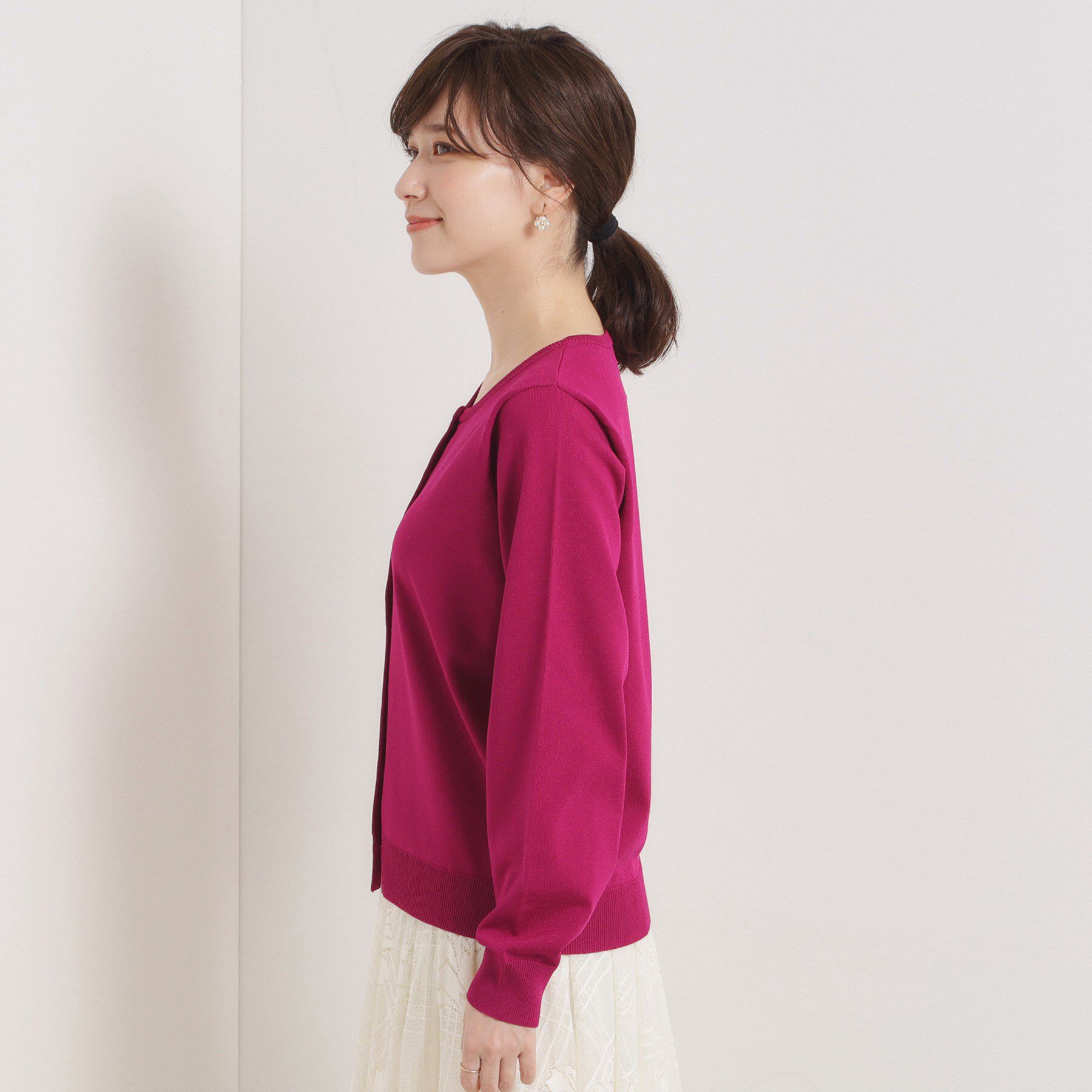 ITS&rsquo;DEMO「【縮みに強い／洗濯機OK】クルーニットカーディガン」|カーディガン|