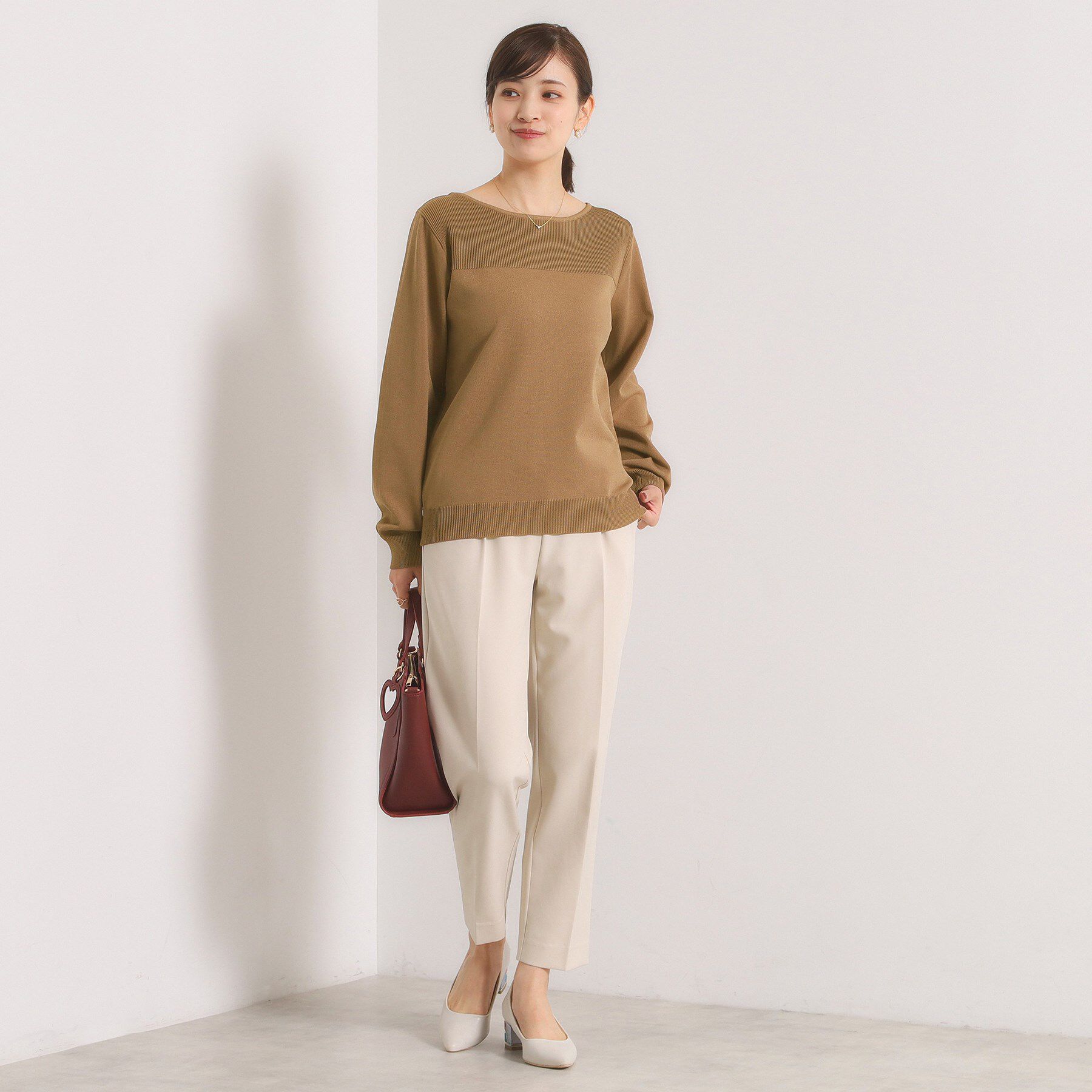 ITS&rsquo;DEMO「【縮みに強い／洗濯機OK】編地切替ニットプルオーバー」|ニット・セーター|