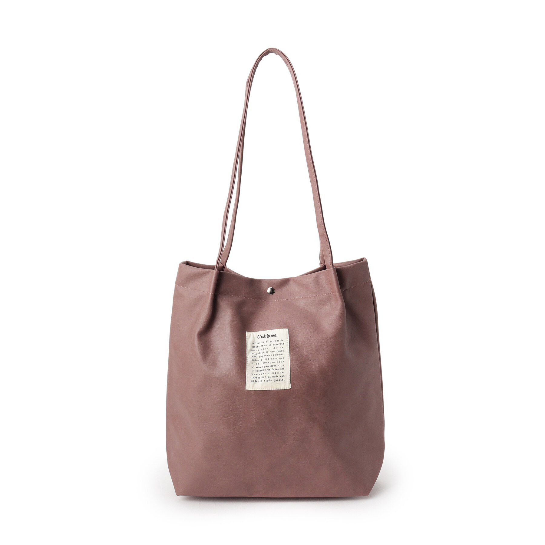 ITS&rsquo;DEMO「【A4対応】合皮ハンドルタックトート」|トートバッグ|