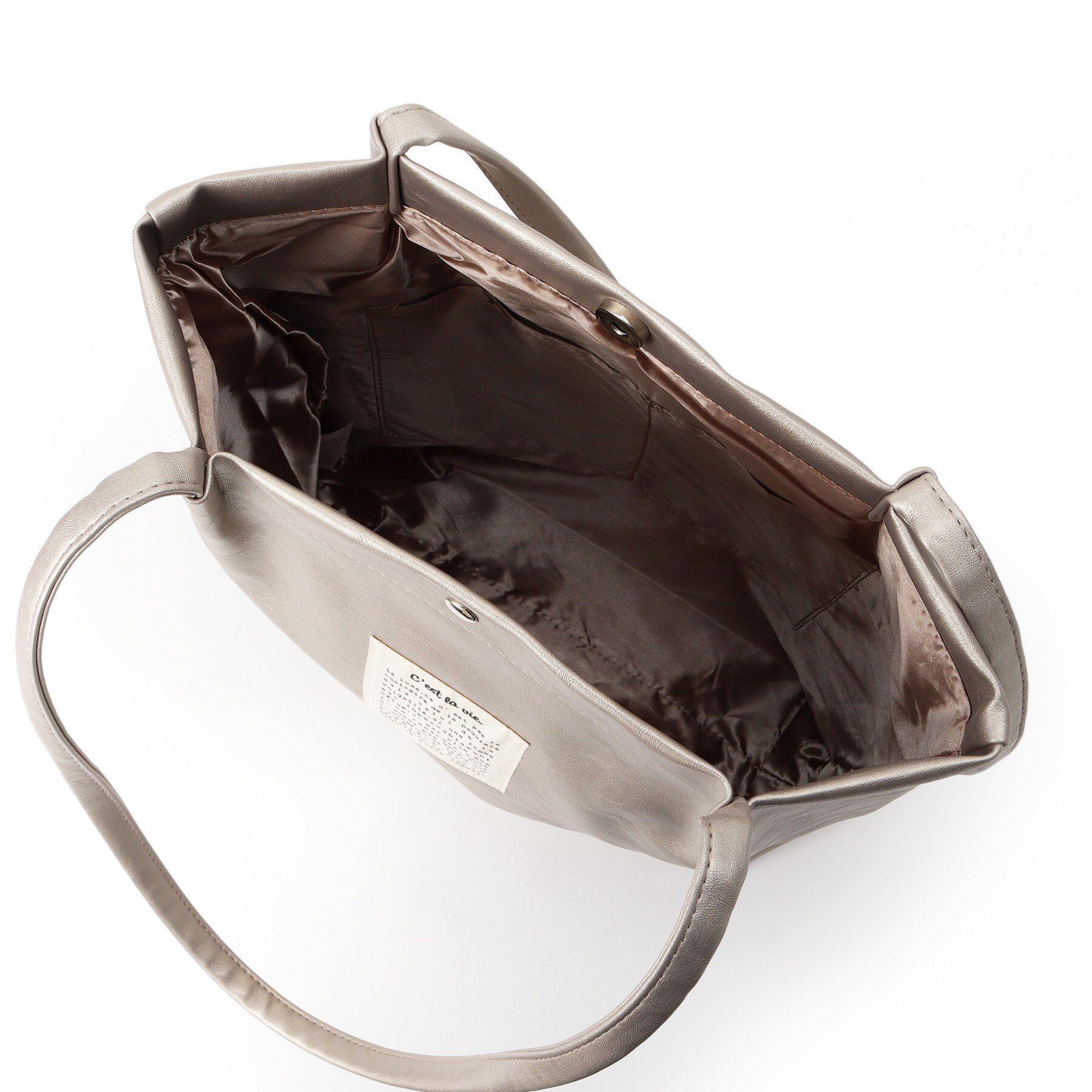 ITS&rsquo;DEMO「【A4対応】合皮ハンドルタックトート」|トートバッグ|