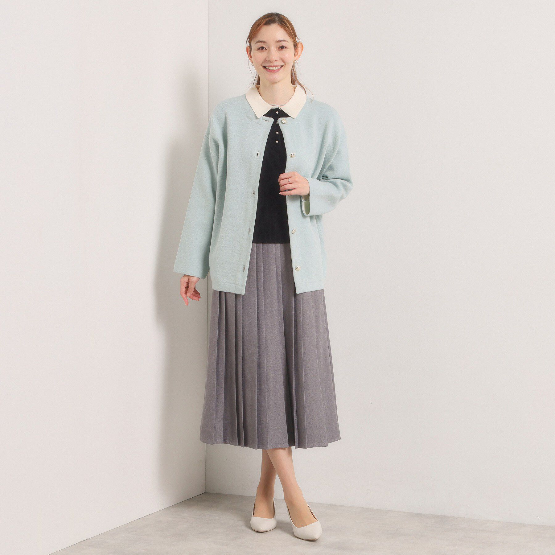 ITS&rsquo;DEMO「【手洗い可】Wフェイスニットコーディガン」|カーディガン|