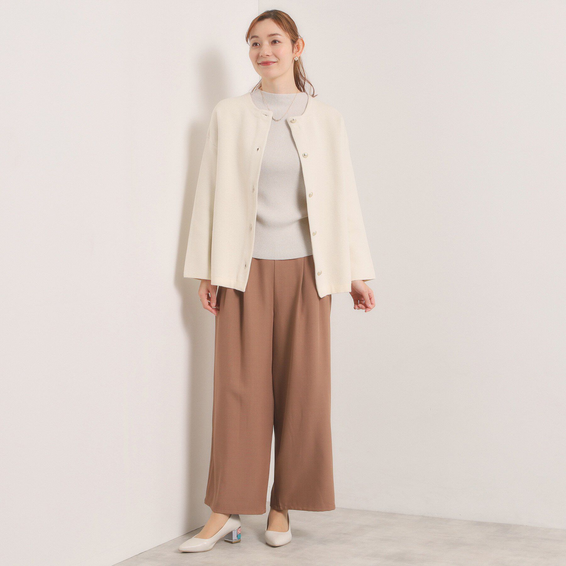 ITS&rsquo;DEMO「【手洗い可】Wフェイスニットコーディガン」|カーディガン|