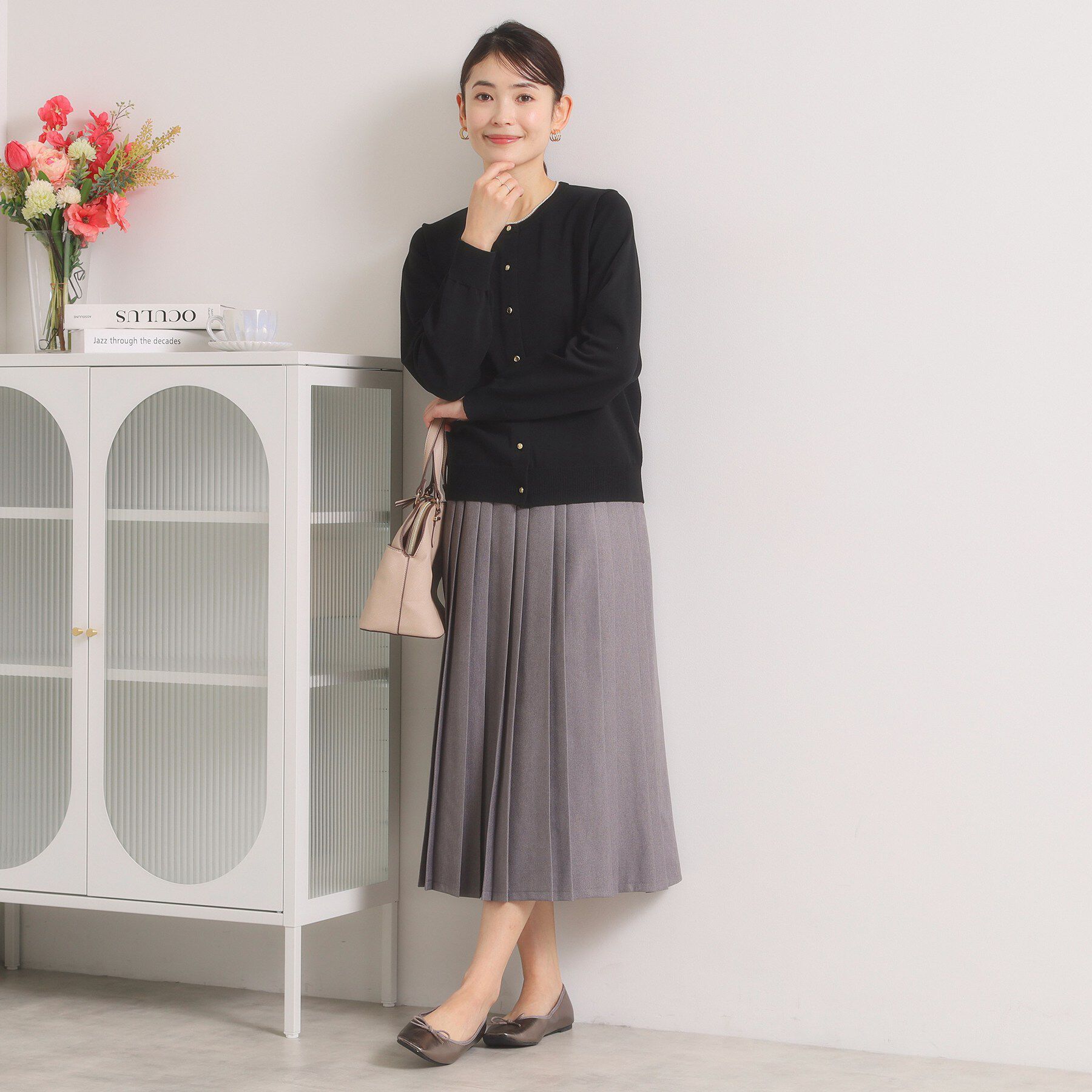 ITS&rsquo;DEMO「【縮みに強い／毛玉防止／洗濯機OK】タフニットクルーカーディガン」|カーディガン|