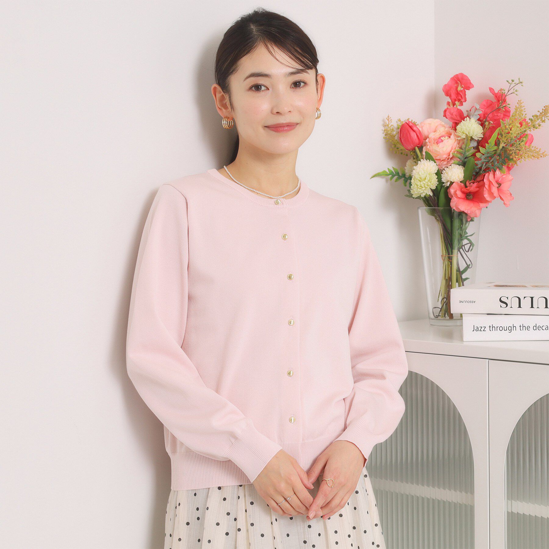 ITS&rsquo;DEMO「【縮みに強い／毛玉防止／洗濯機OK】タフニットクルーカーディガン」|カーディガン|