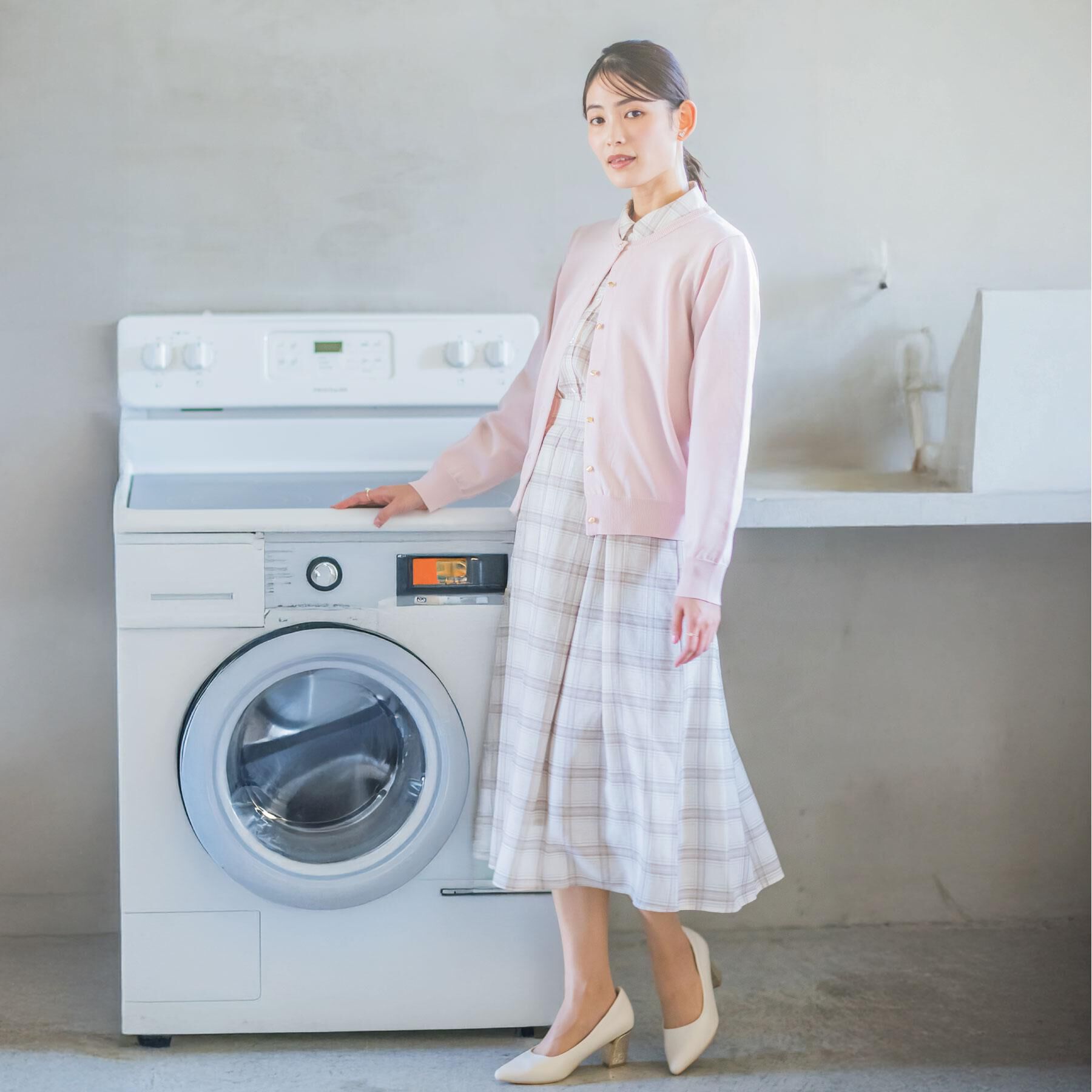 ITS&rsquo;DEMO「【縮みに強い／毛玉防止／洗濯機OK】タフニットクルーカーディガン」|カーディガン|