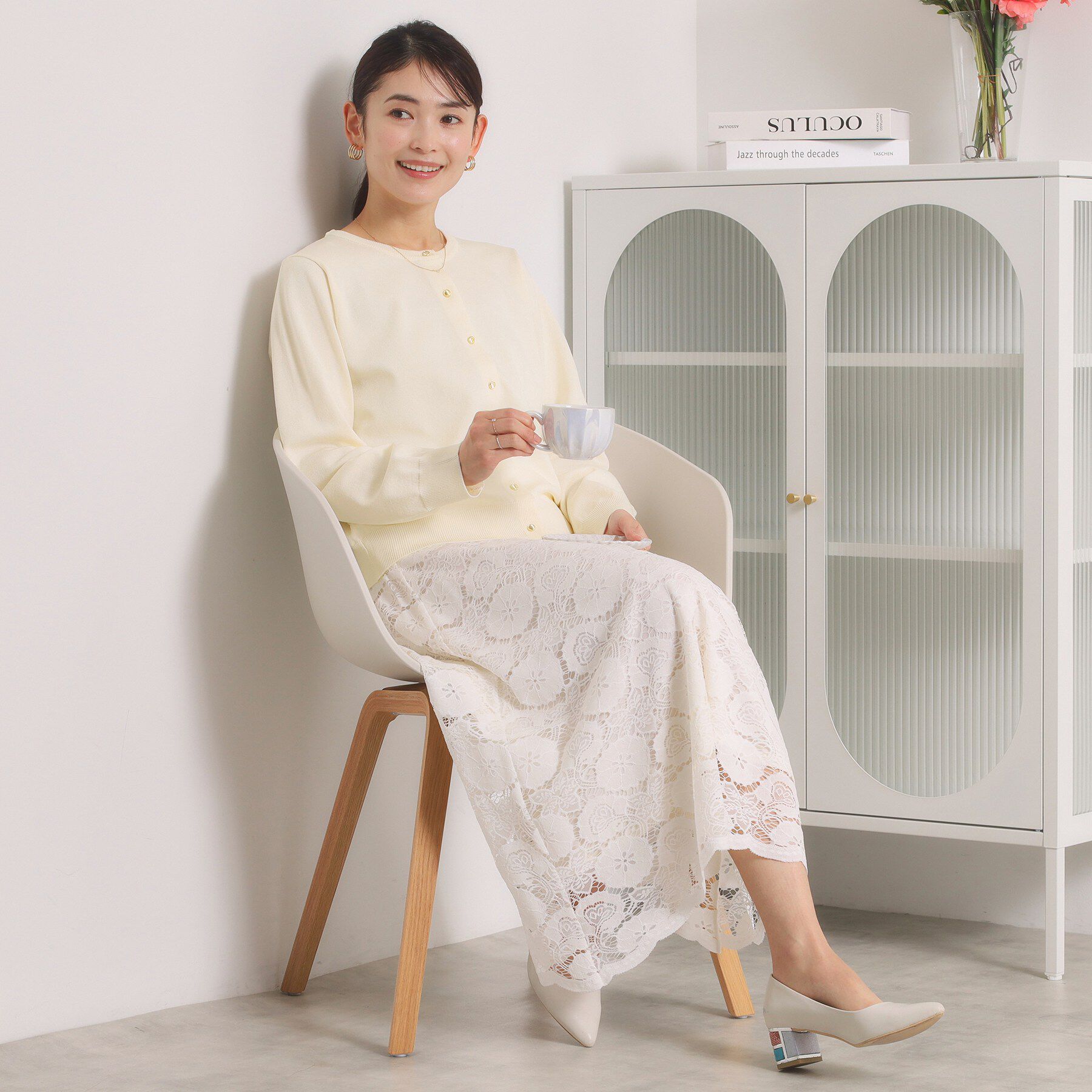 ITS&rsquo;DEMO「【縮みに強い／毛玉防止／洗濯機OK】タフニットクルーカーディガン」|カーディガン|