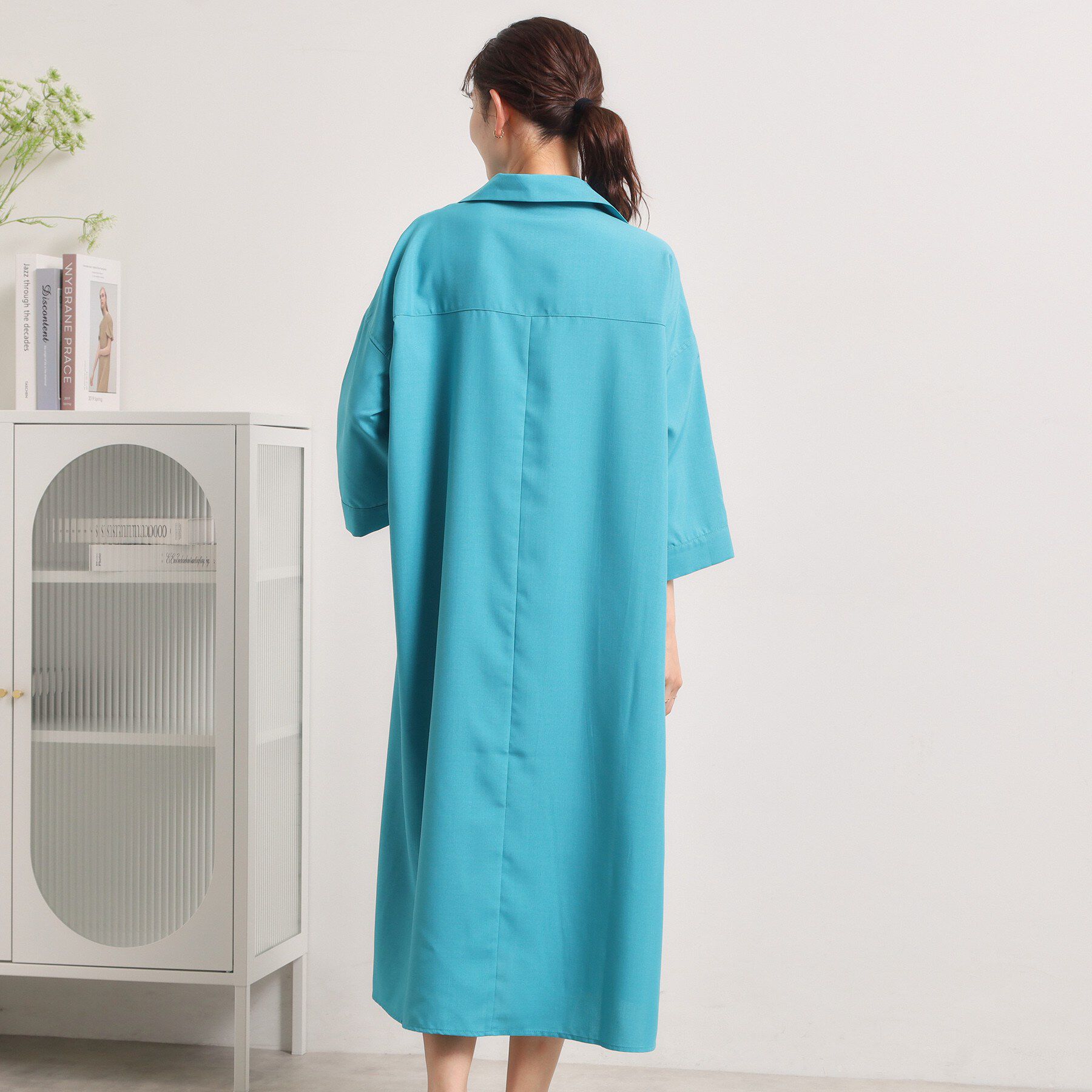 ITS&rsquo;DEMO「【UVケア／洗濯機OK／接触冷感／吸水速乾】麻調合繊スキッパーワンピース」|ワンピース|