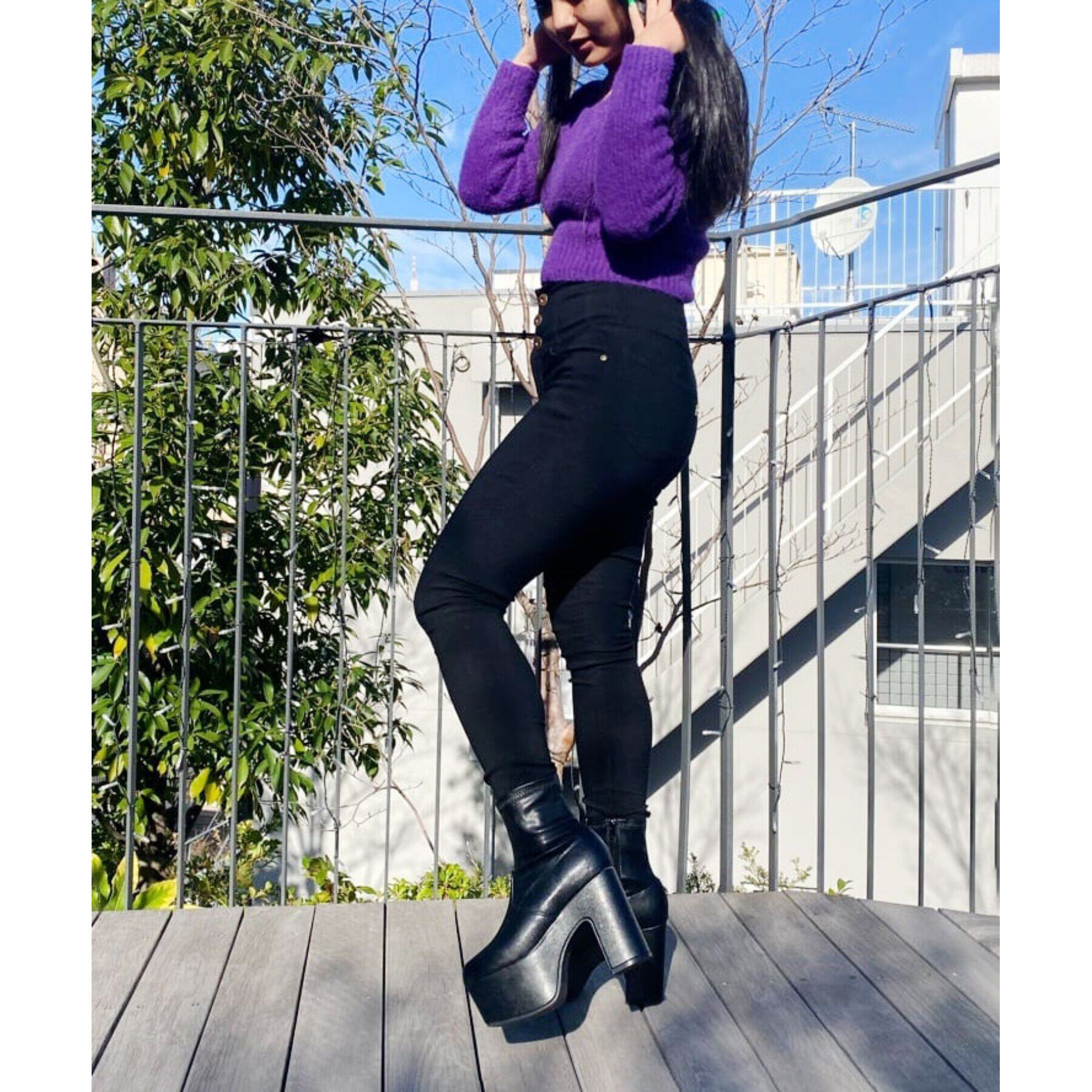 csT&P「スクウェアヒールストレッチブーツ」|ショートブーツ|