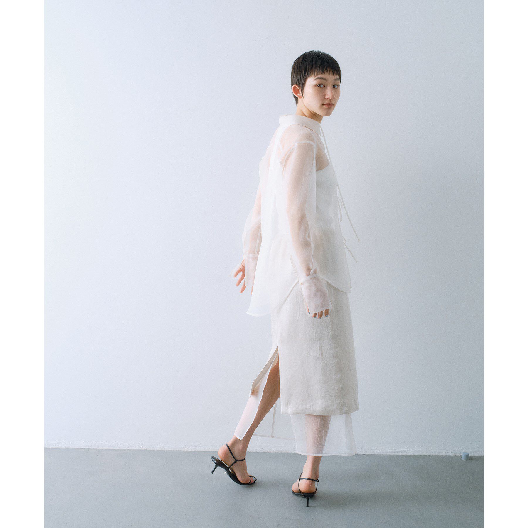 CODE A「sheer washer layered skirt」|スカート|