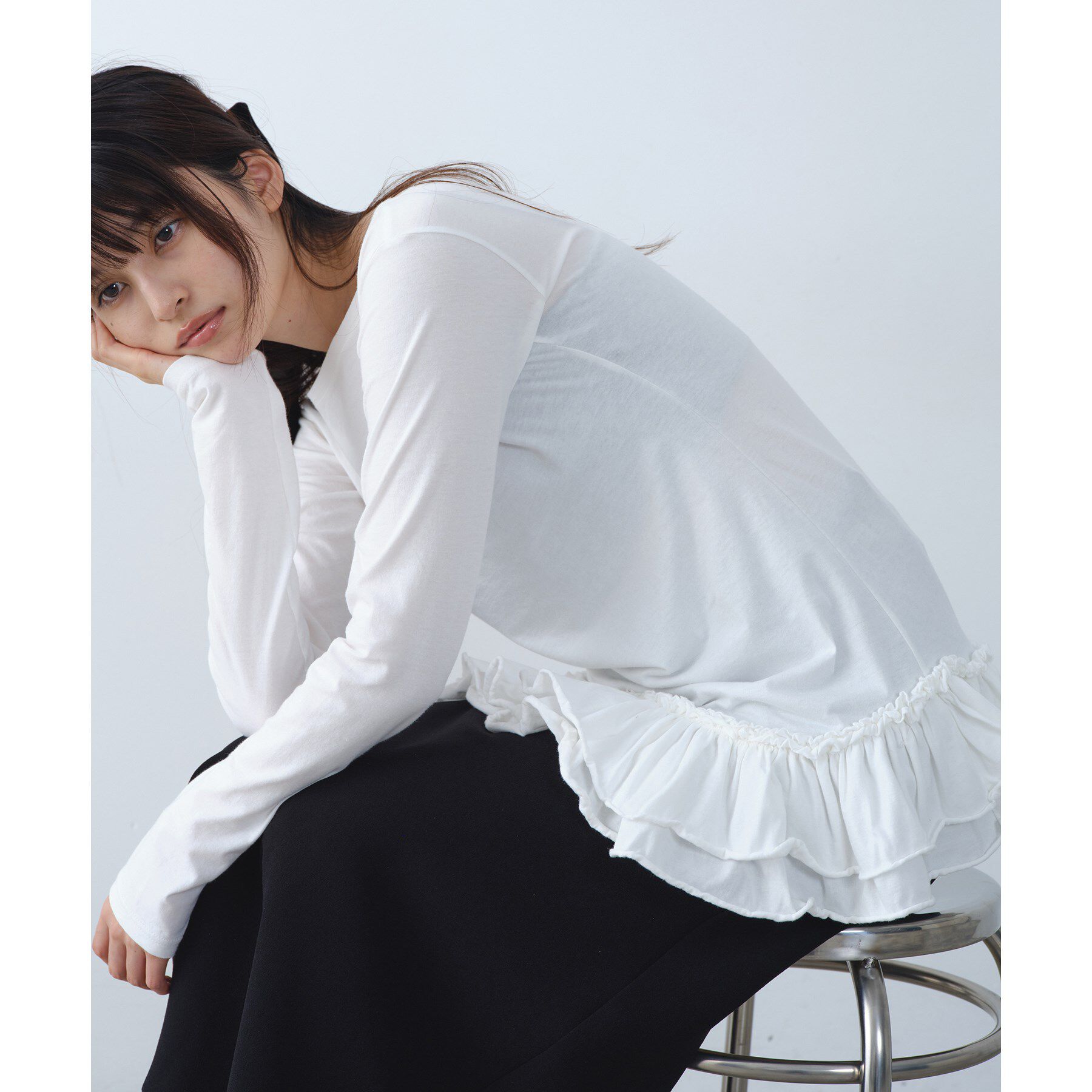 CODE A「easy ruffled tee」|Tシャツ・カットソー|