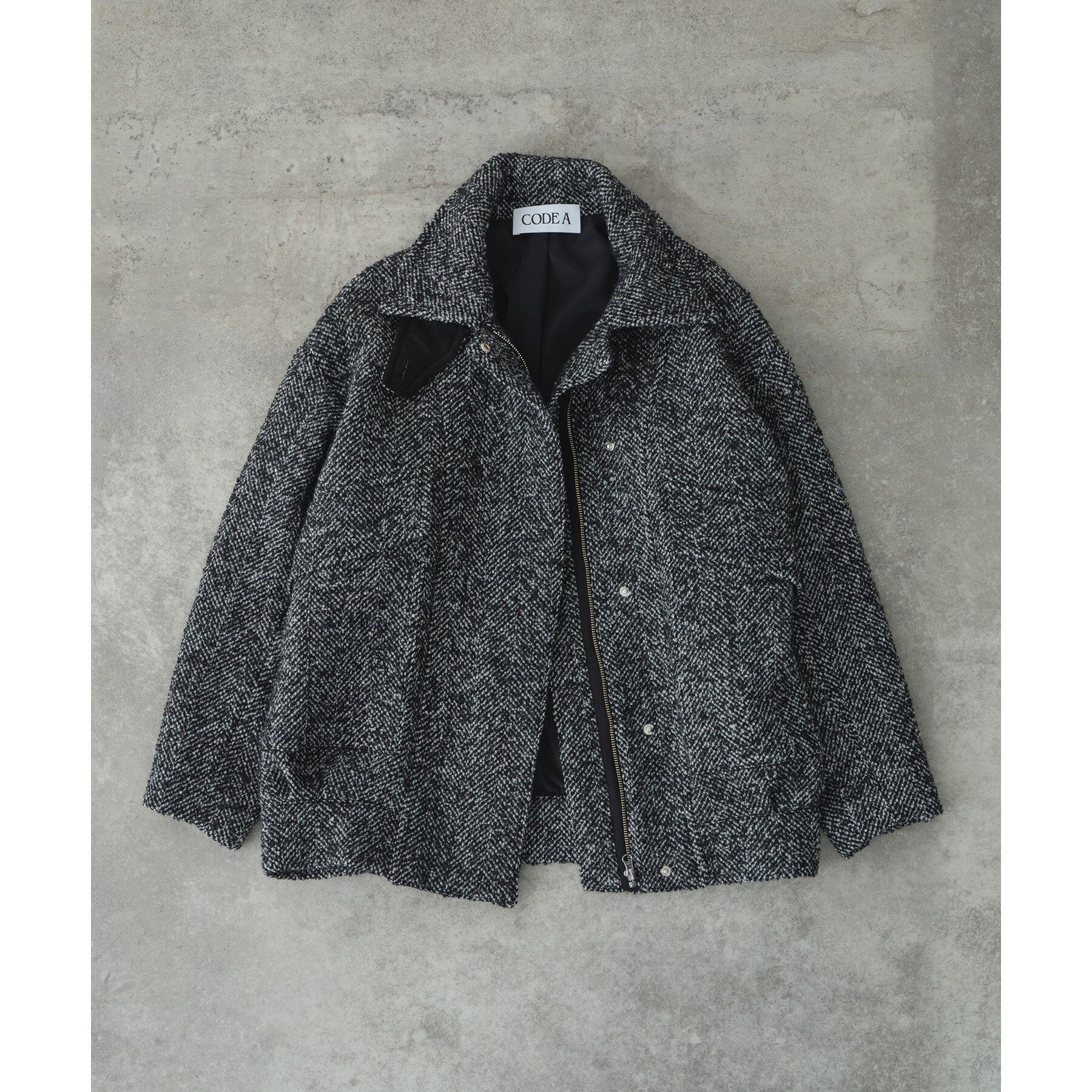 CODE A「oversized tweed blouson」|ダウン|