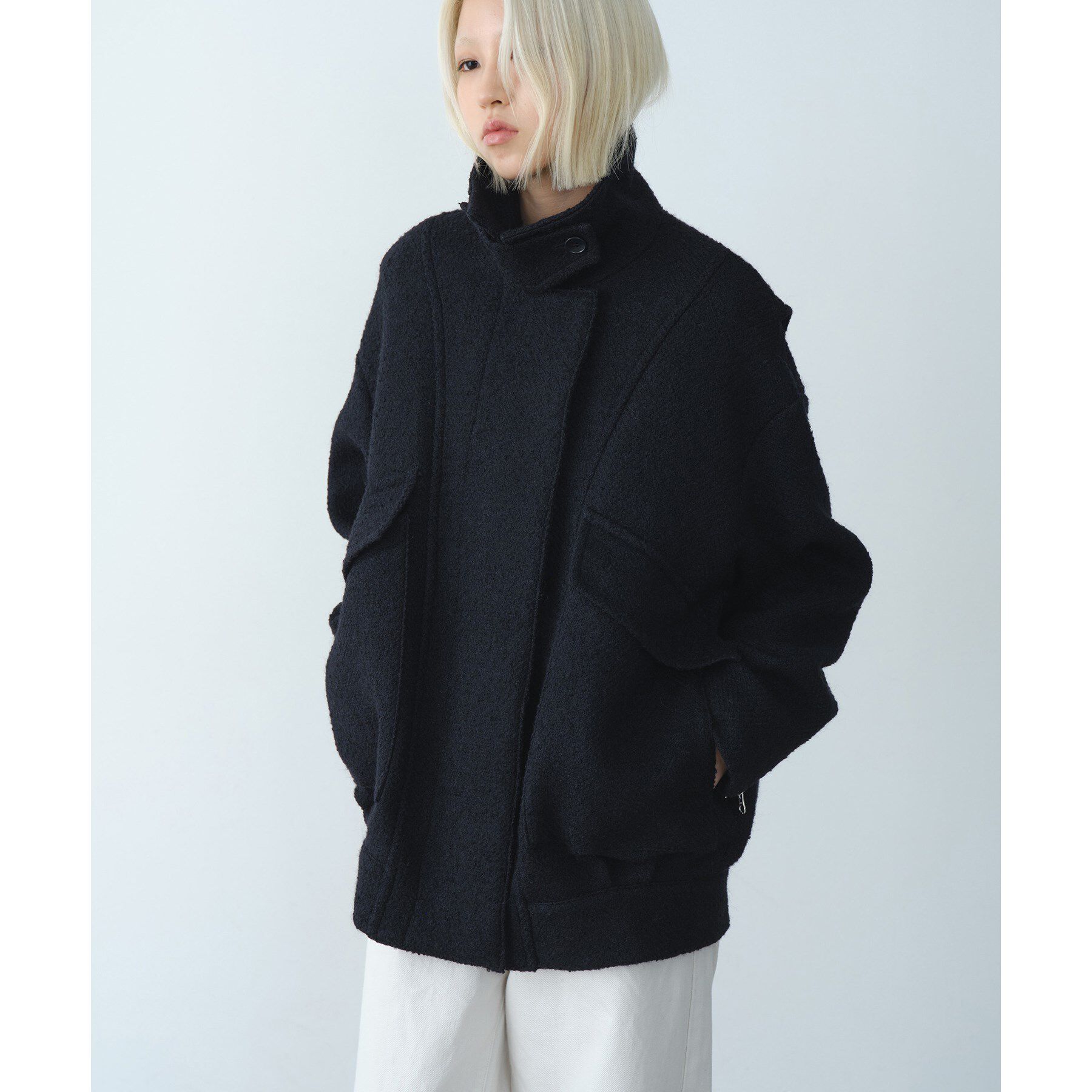 CODE A「oversized tweed blouson」|ダウン|