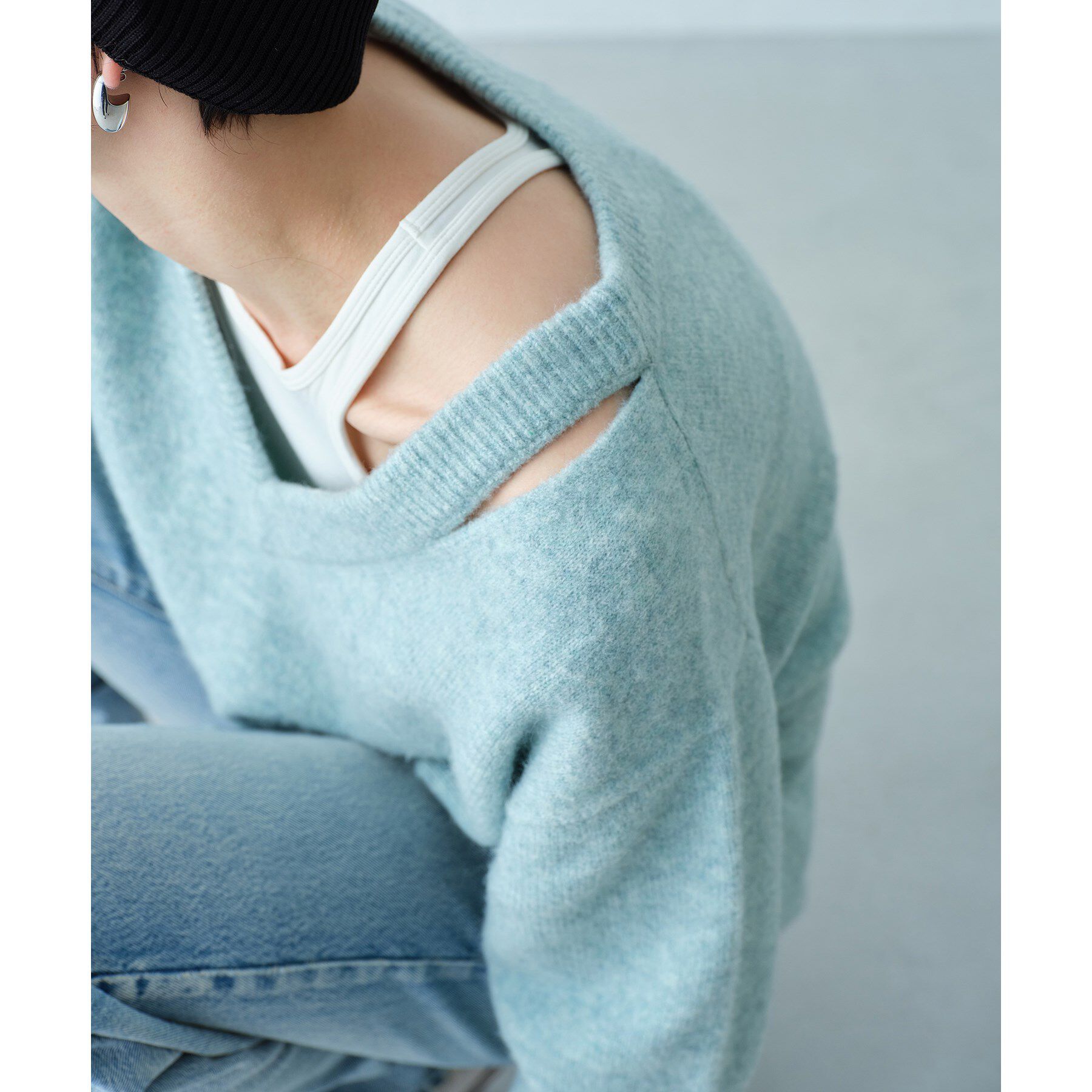 CODE A「M cloudy over V pullover」|ニット・セーター|