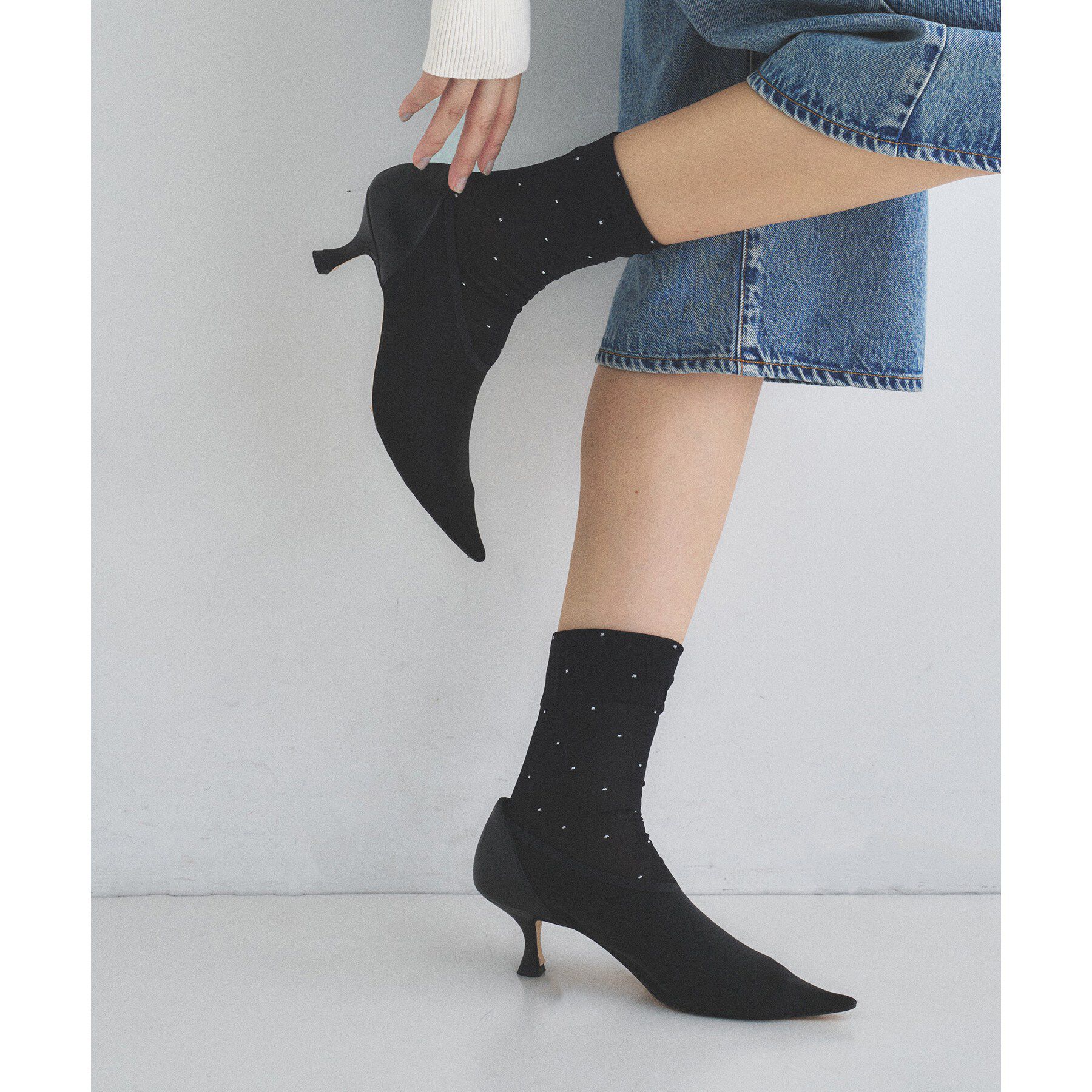 CODE A「piedi nudi｜SHEER DOT SOX」|ソックス|