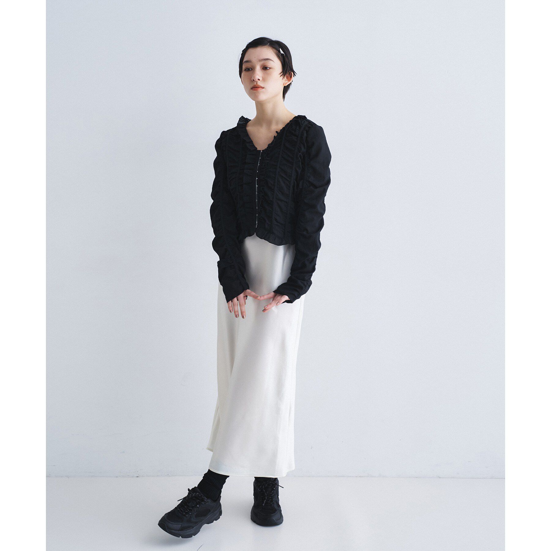 CODE A「dobby ruffle blouse」|シャツ・ブラウス|