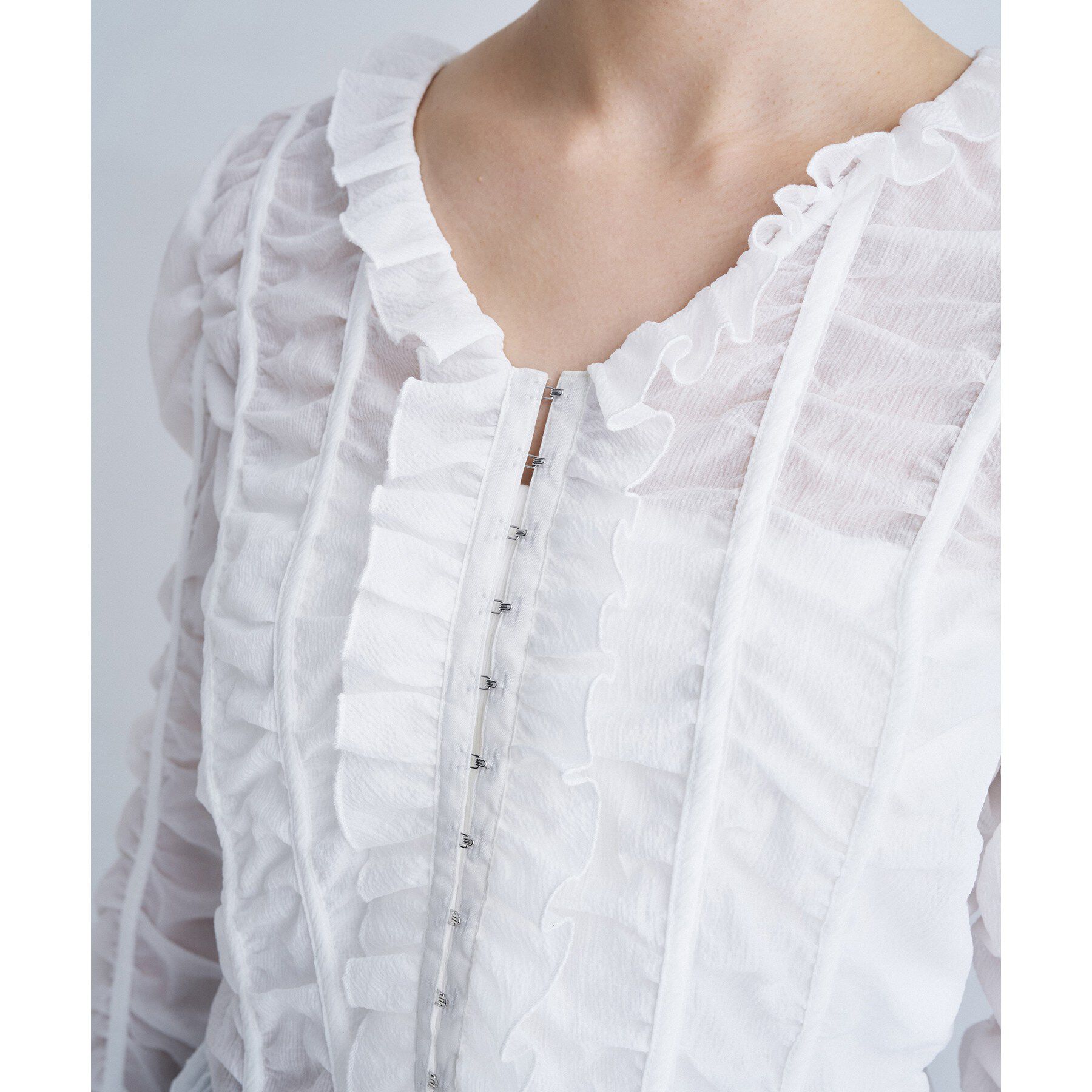 CODE A「dobby ruffle blouse」|シャツ・ブラウス|