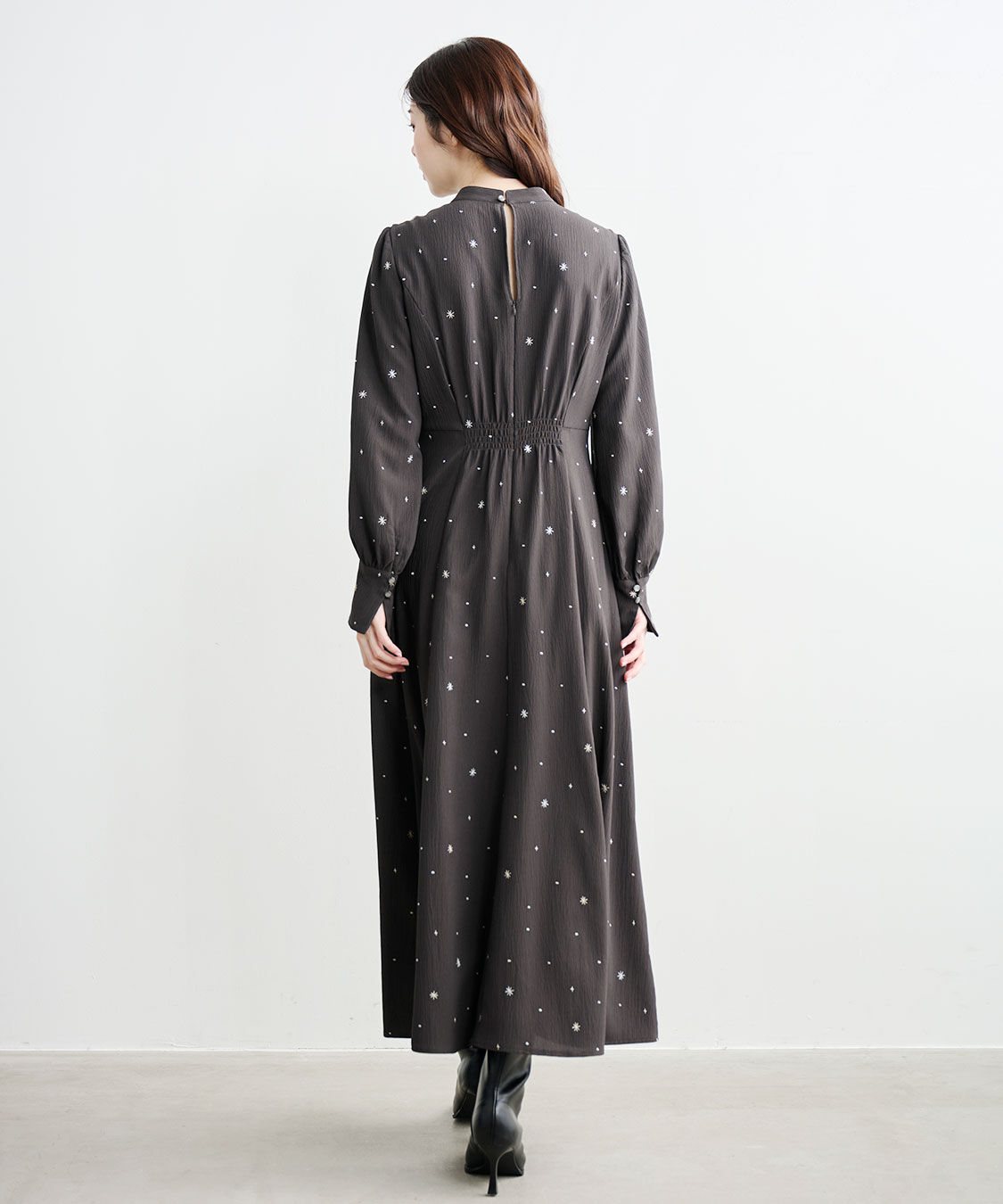 COCO DEAL「フラワー/スター刺繍フレアワンピース」|ワンピース|