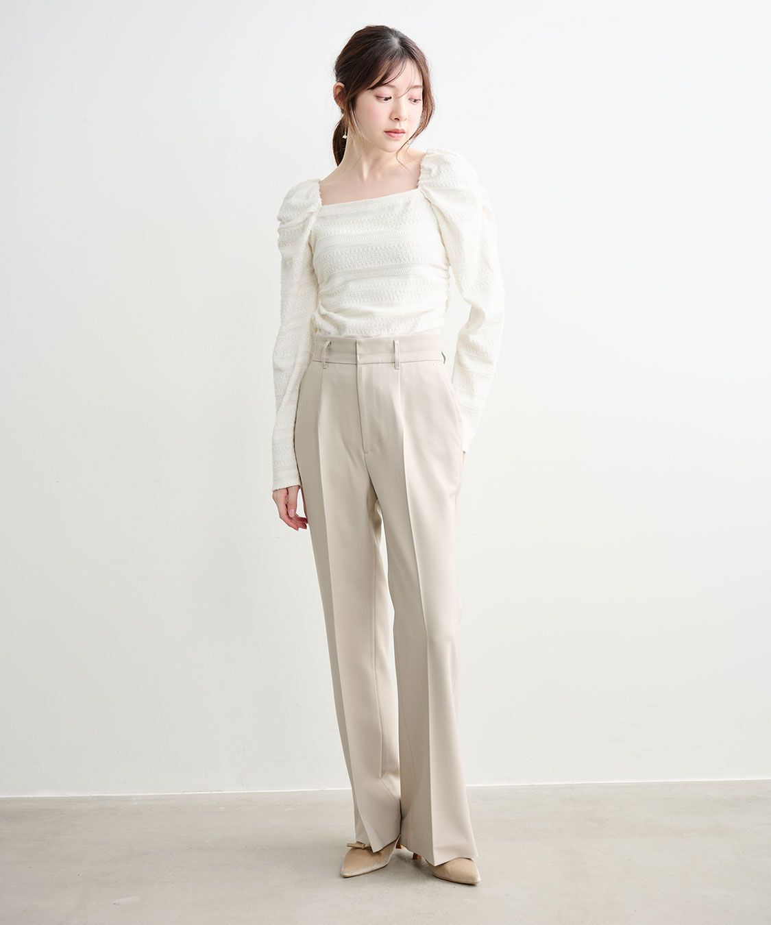 COCO DEAL「スクエアネックパフスリーブカットソートップス」|Tシャツ・カットソー|