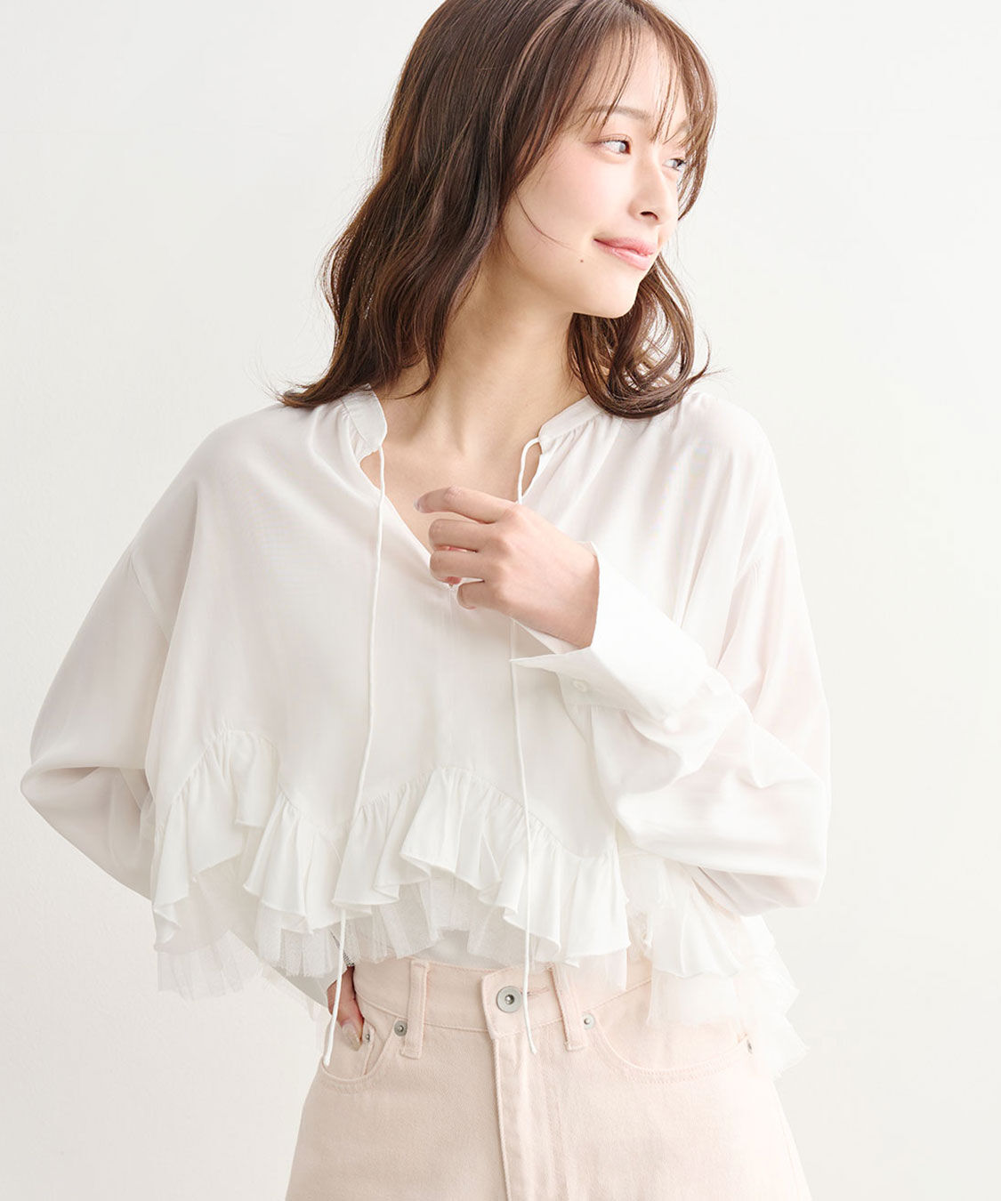 COCO DEAL「ヘムフリルブラウス」|シャツ・ブラウス|