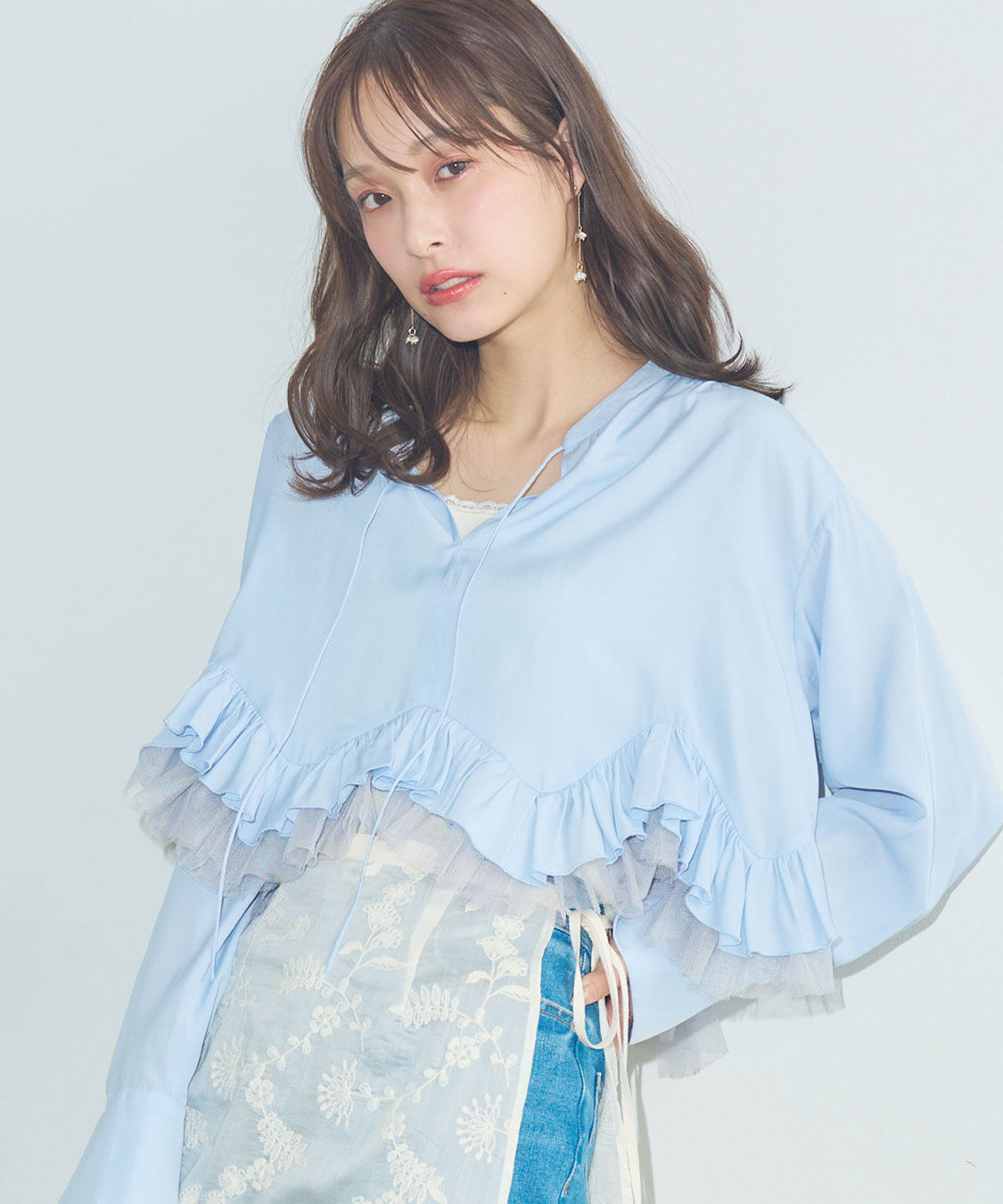 COCO DEAL「ヘムフリルブラウス」|シャツ・ブラウス|