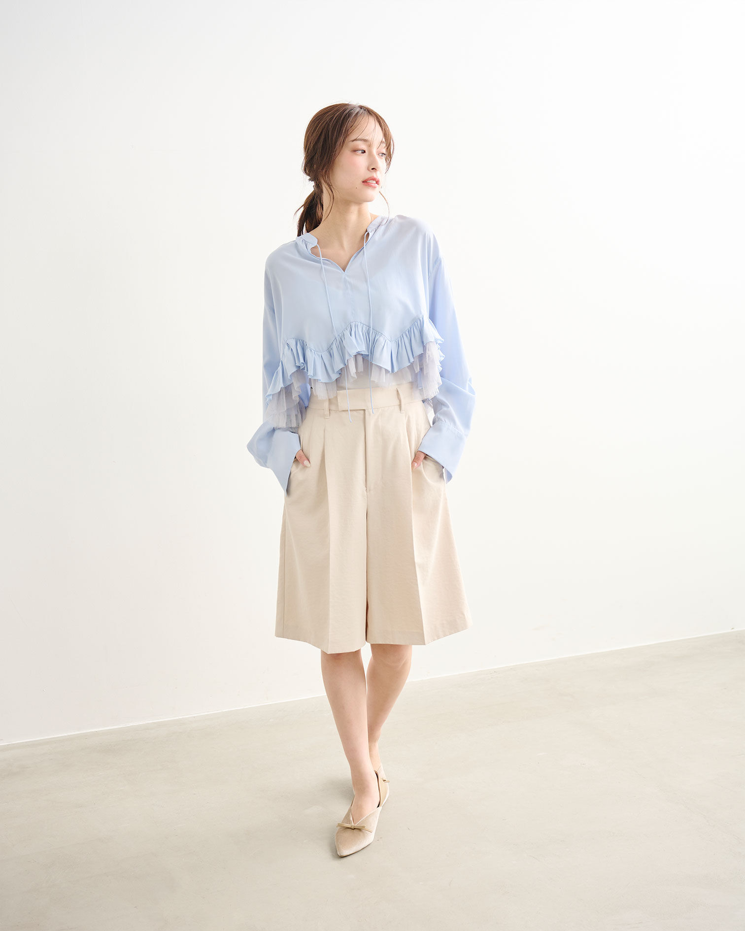 COCO DEAL「ヘムフリルブラウス」|シャツ・ブラウス|