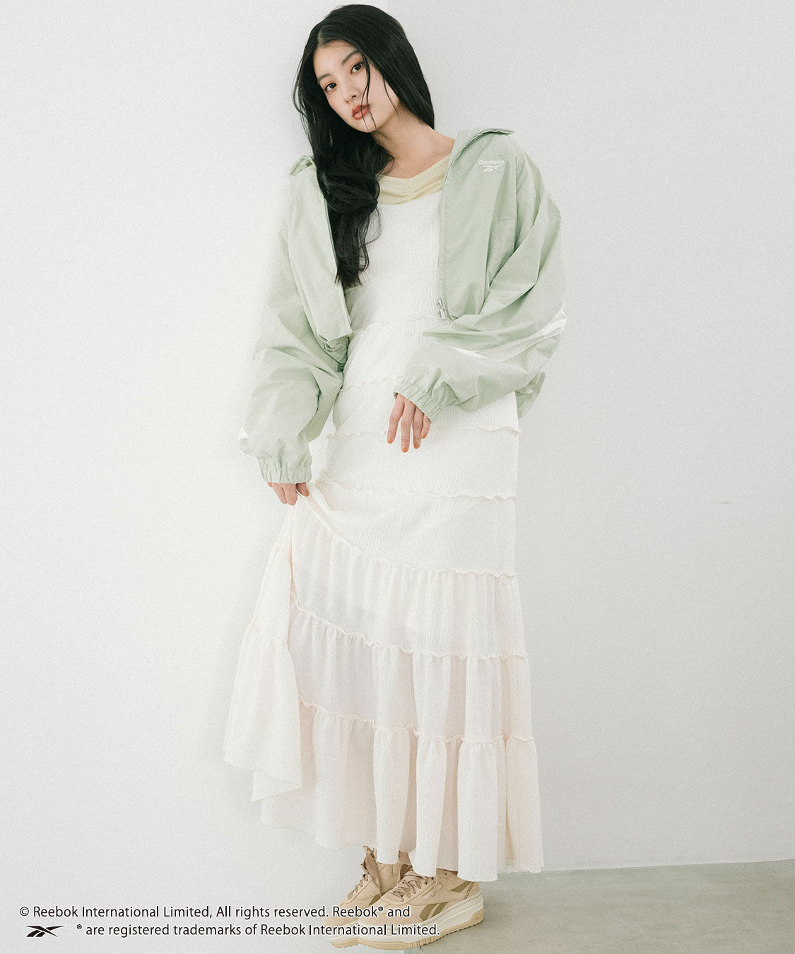 COCO DEAL「《COCO DEAL/Reebok》クロップド丈バルーンブルゾン」|ブルゾン・スタジャン|