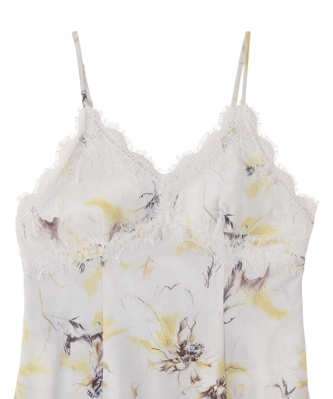 COCO DEAL「フラワープリントレーストリムキャミワンピース」|ワンピース|