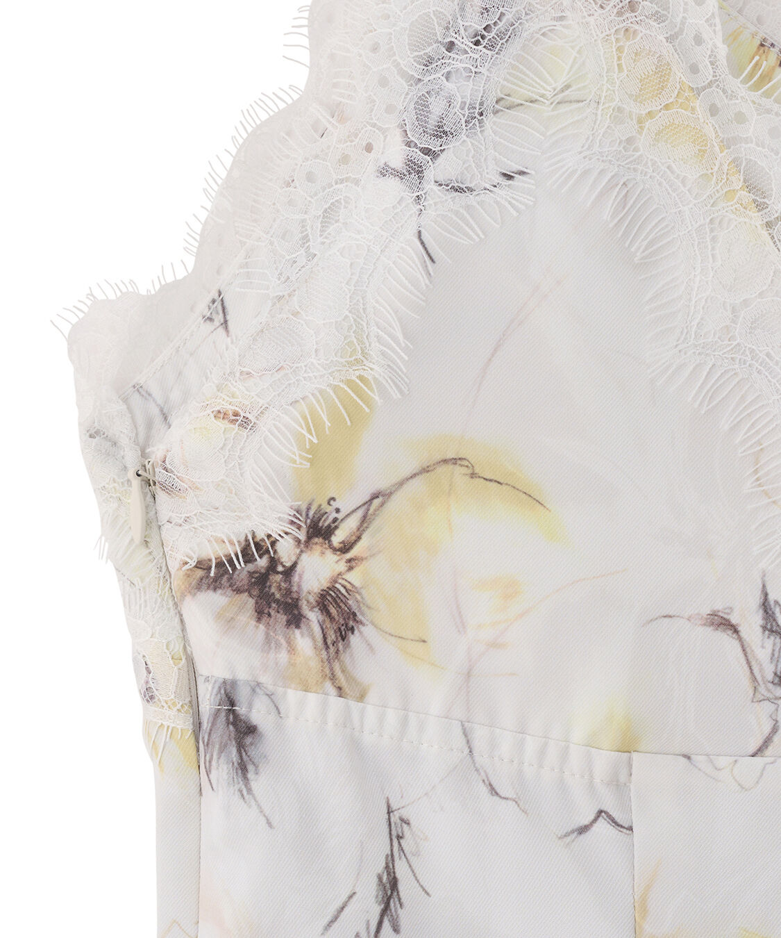 COCO DEAL「フラワープリントレーストリムキャミワンピース」|ワンピース|