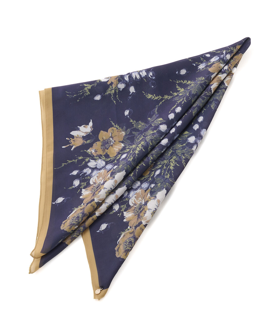 COCO DEAL「フラワー柄ストール」|ストール|ネイビー
