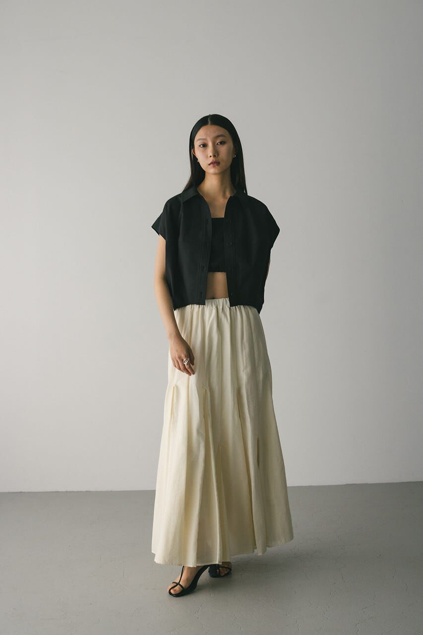 STYLEMIXER「ピンタックパネルフレアスカート」|スカート|