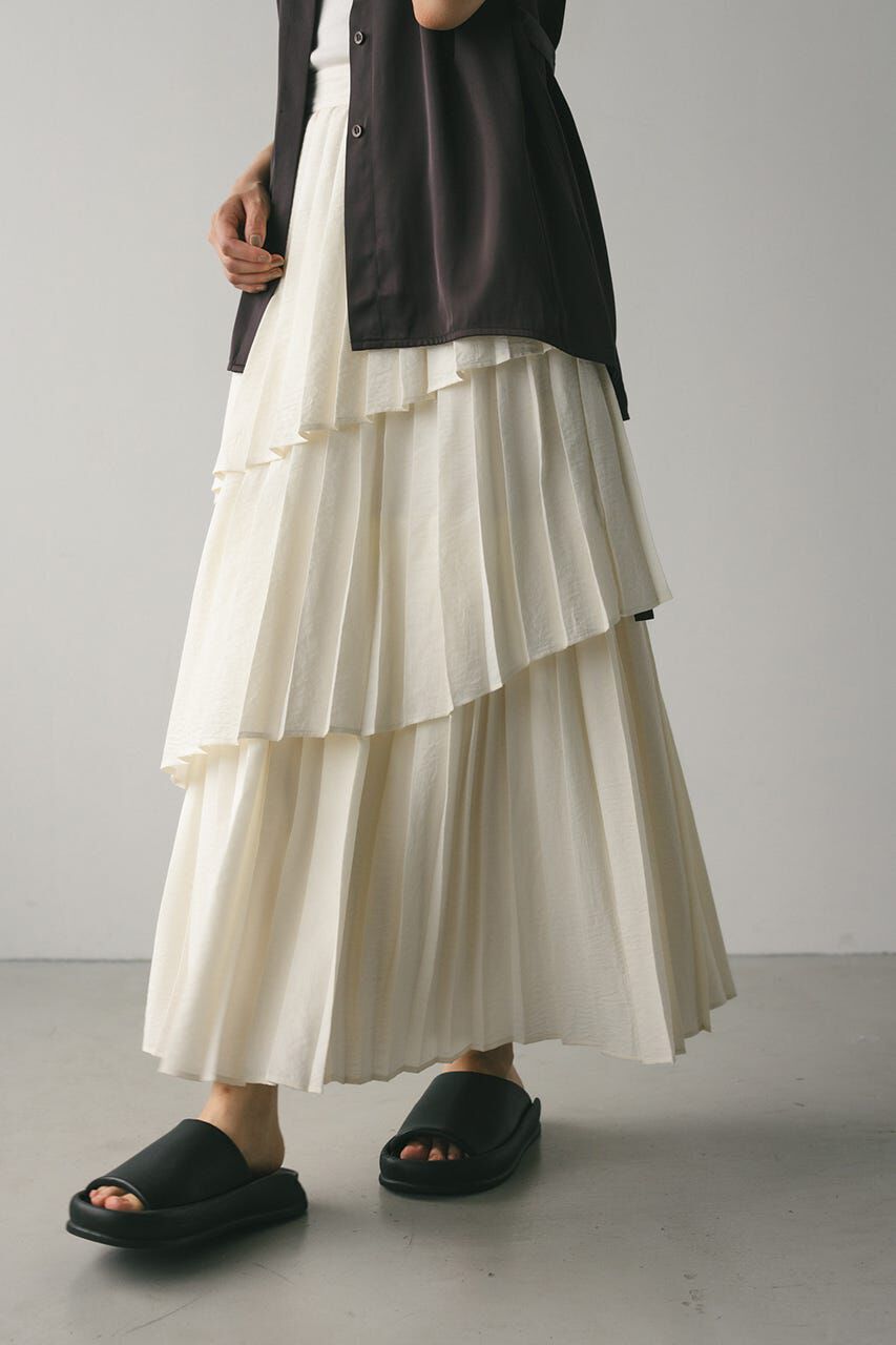 STYLEMIXER「プリーツティアードスカート」|スカート|