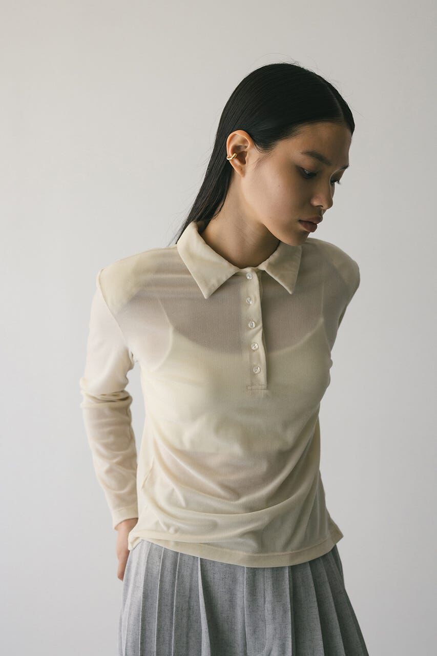 STYLEMIXER「ベロアポロトップ」|Tシャツ・カットソー|