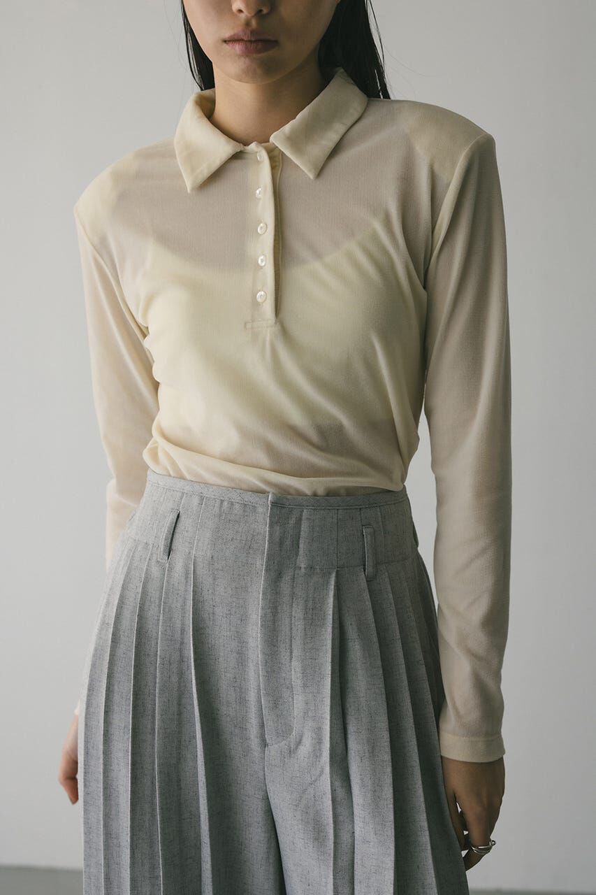 STYLEMIXER「ベロアポロトップ」|Tシャツ・カットソー|