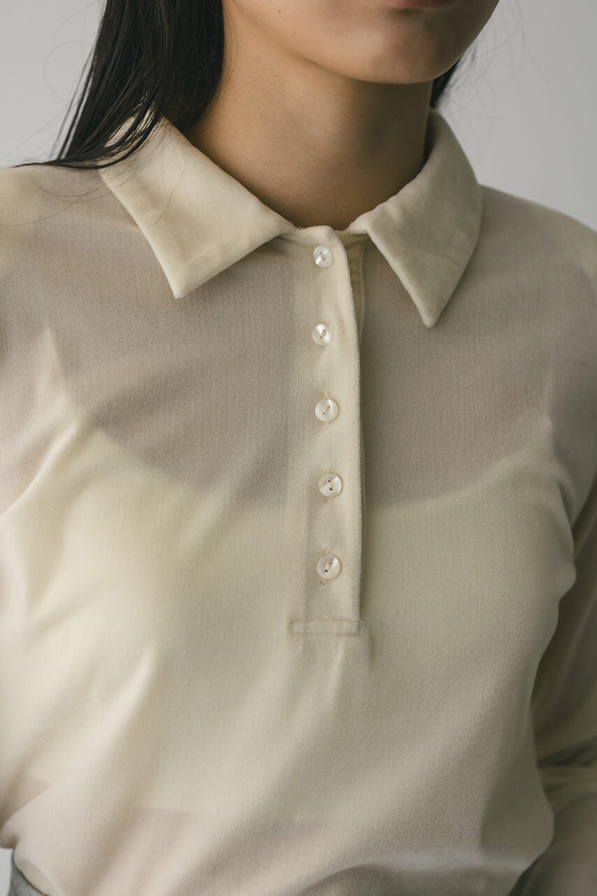 STYLEMIXER「ベロアポロトップ」|Tシャツ・カットソー|