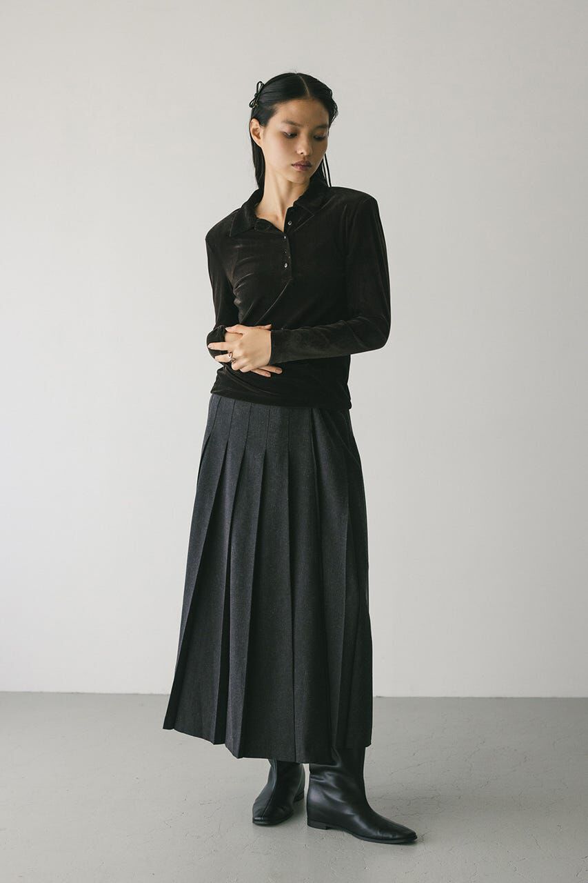 STYLEMIXER「ベロアポロトップ」|Tシャツ・カットソー|