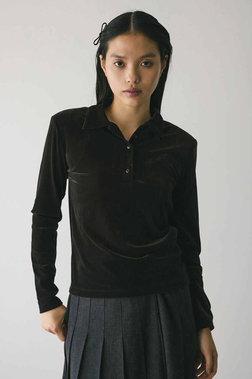 STYLEMIXER「ベロアポロトップ」|Tシャツ・カットソー|