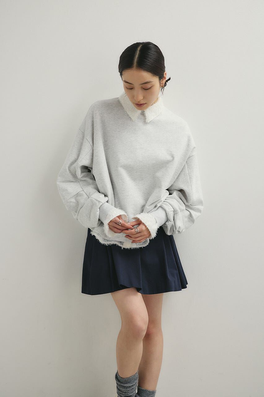 STYLEMIXER「タックスリーブスウェットトップ」|パーカー|