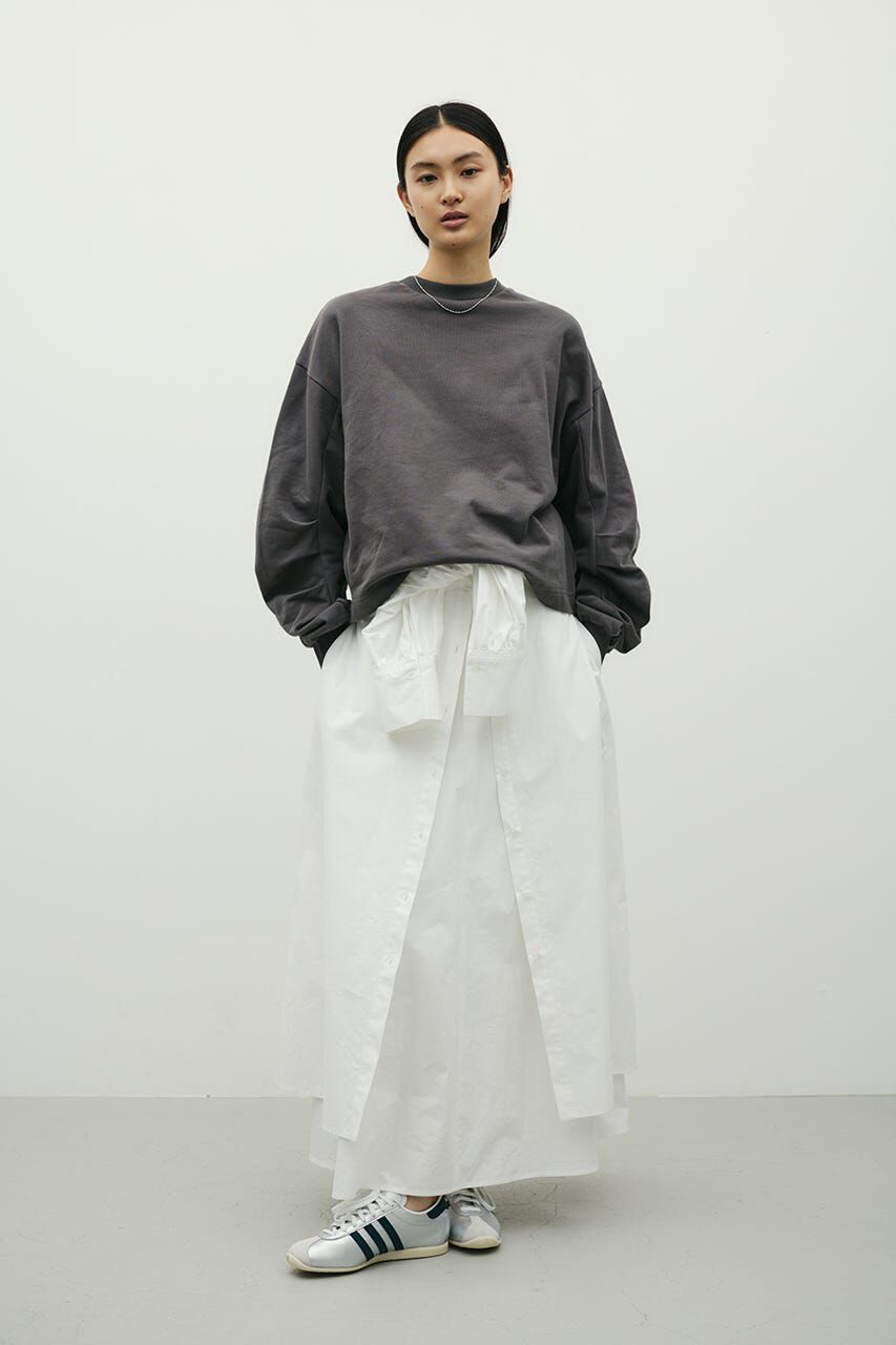 STYLEMIXER「タックスリーブスウェットトップ」|パーカー|C.GRY