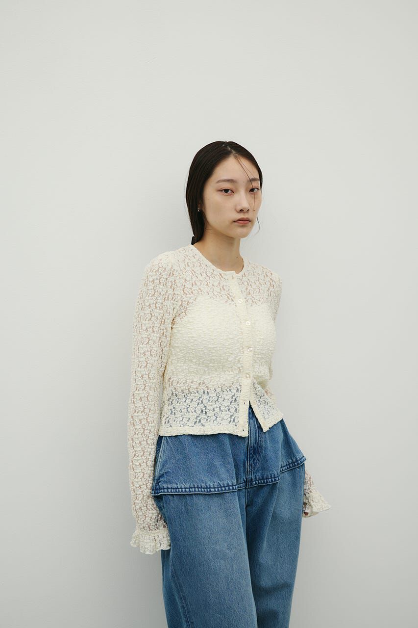 STYLEMIXER「タックショルダーレースカーデ」|Tシャツ・カットソー|