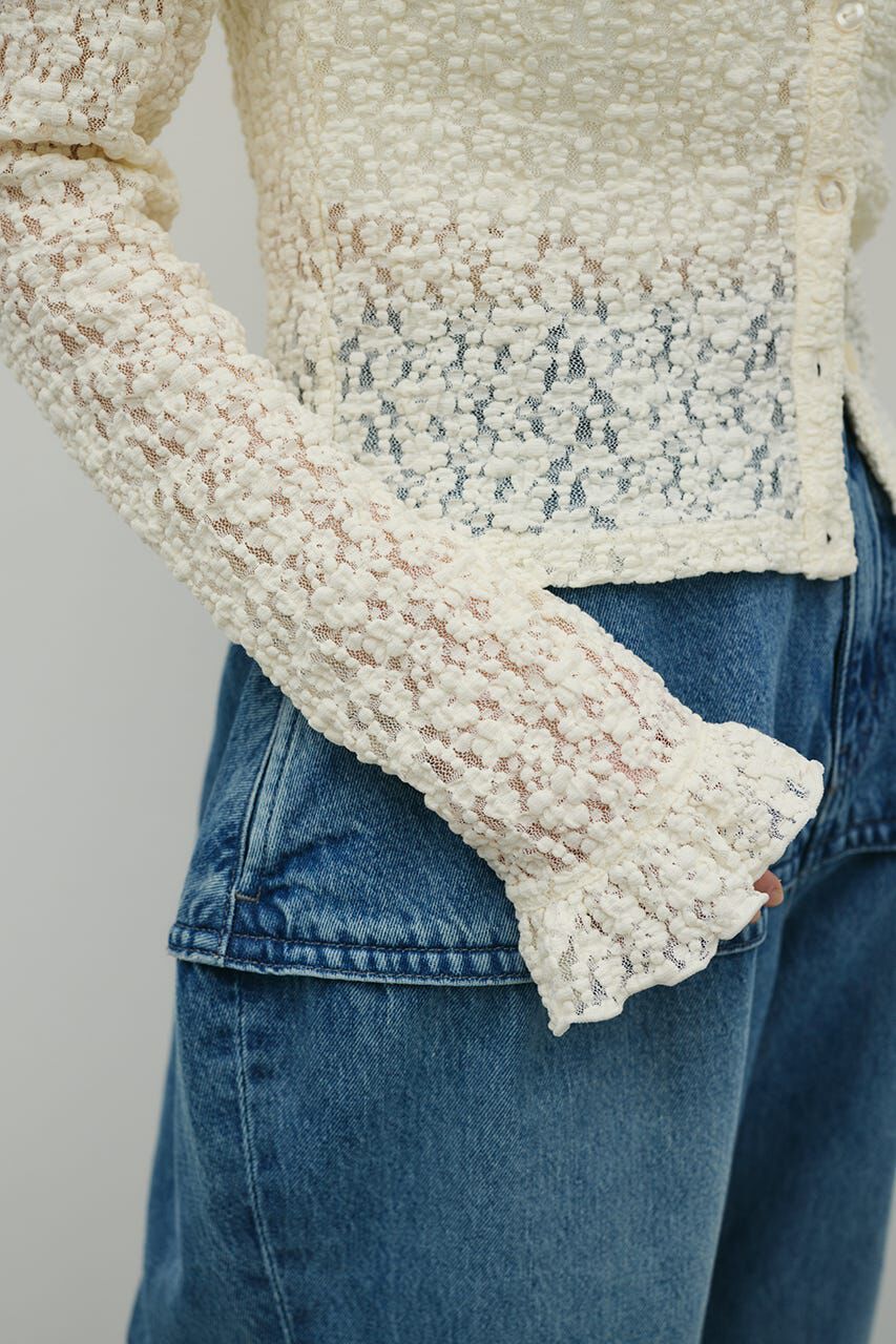 STYLEMIXER「タックショルダーレースカーデ」|Tシャツ・カットソー|