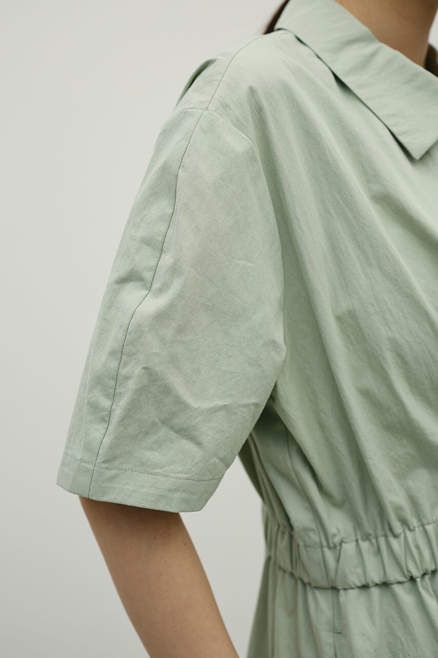 STYLEMIXER「ウエストギャザーシャツワンピース」|ワンピース|