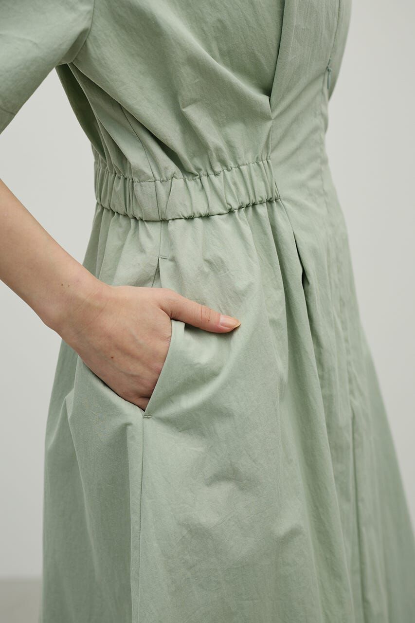 STYLEMIXER「ウエストギャザーシャツワンピース」|ワンピース|