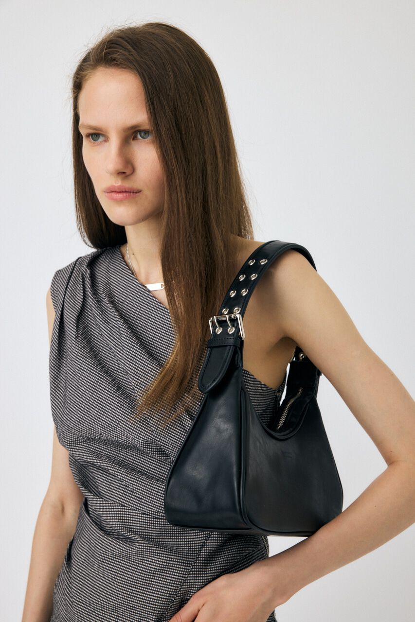 MOUSSY「EYELET ROUND ハンドバッグ」|その他|BLK