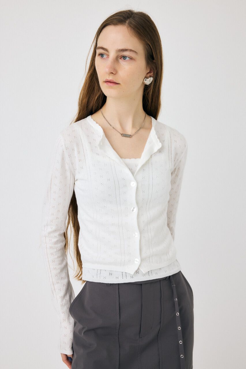 MOUSSY「PICOT EYELET ニットアンサンブル」|ニット・セーター|