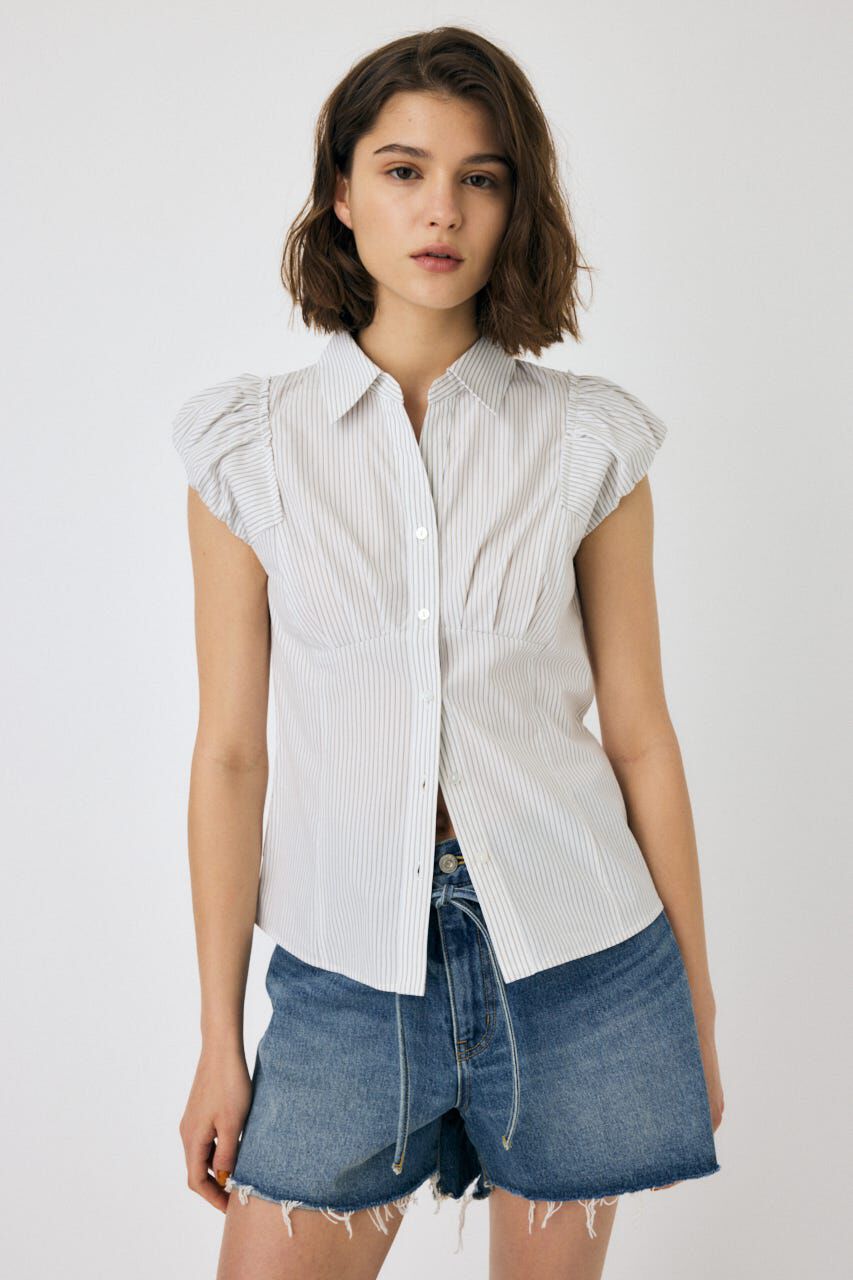 MOUSSY「PIN STRIPE FIT シャツ」|シャツ・ブラウス|