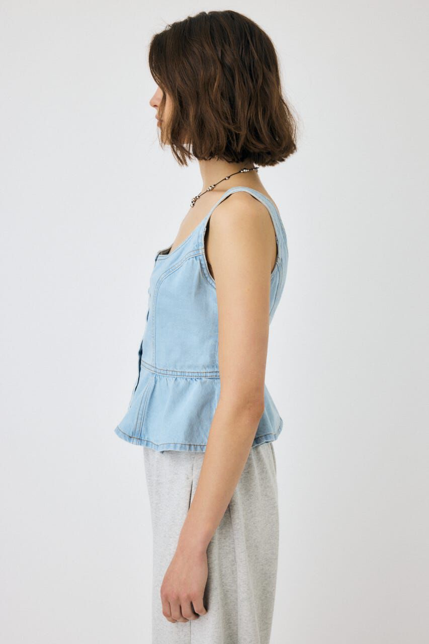 MOUSSY「SQUARE NECK デニム ビスチェ」|シャツ・ブラウス|